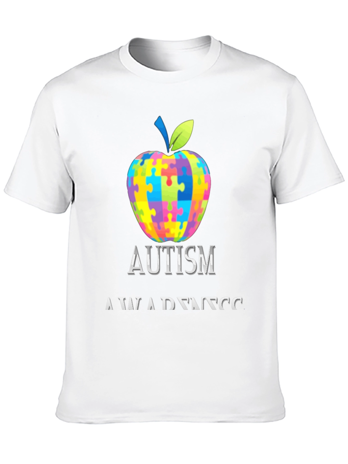 Autism Awareness Puzzle Apple Tee