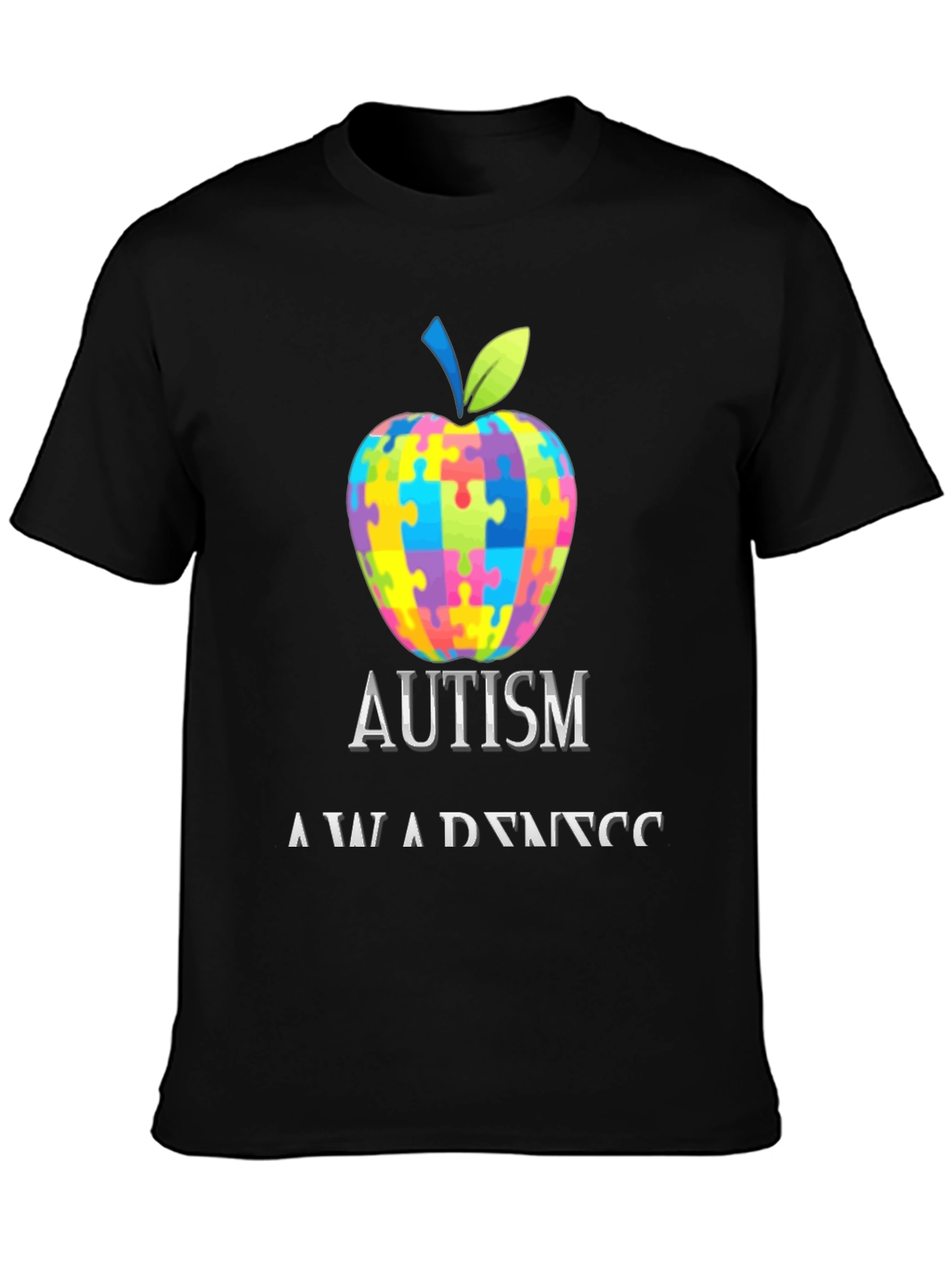 Autism Awareness Puzzle Apple Tee