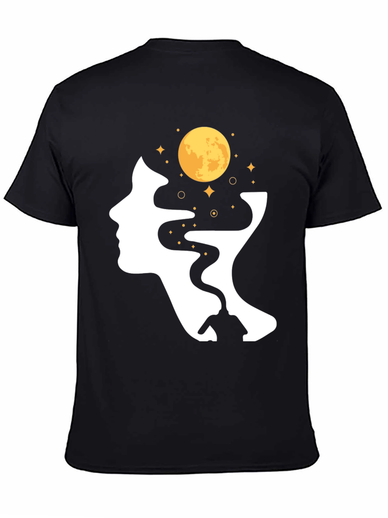 Moon Mind Graphic Tee - Unisex Black T-Shirt