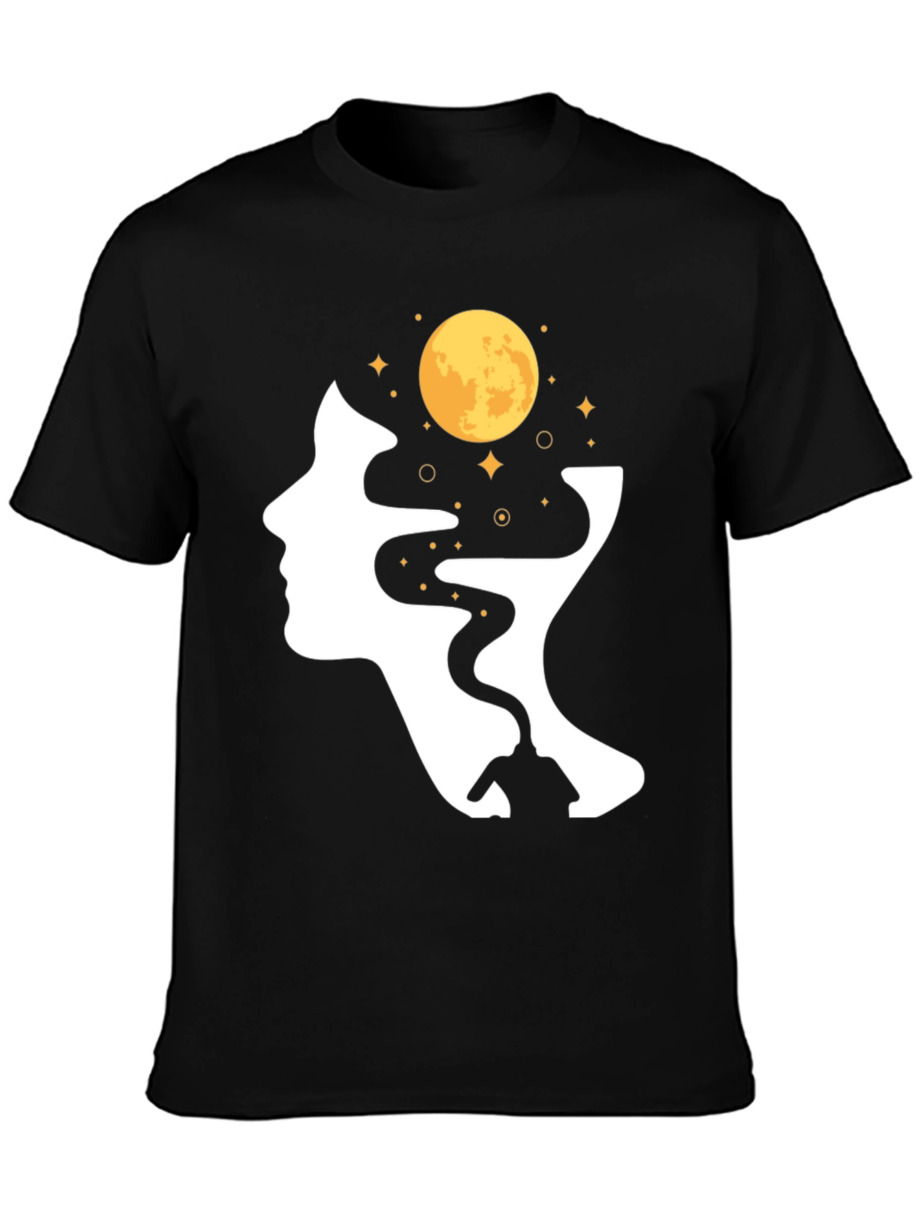 Moon Mind Graphic Tee - Unisex Black T-Shirt