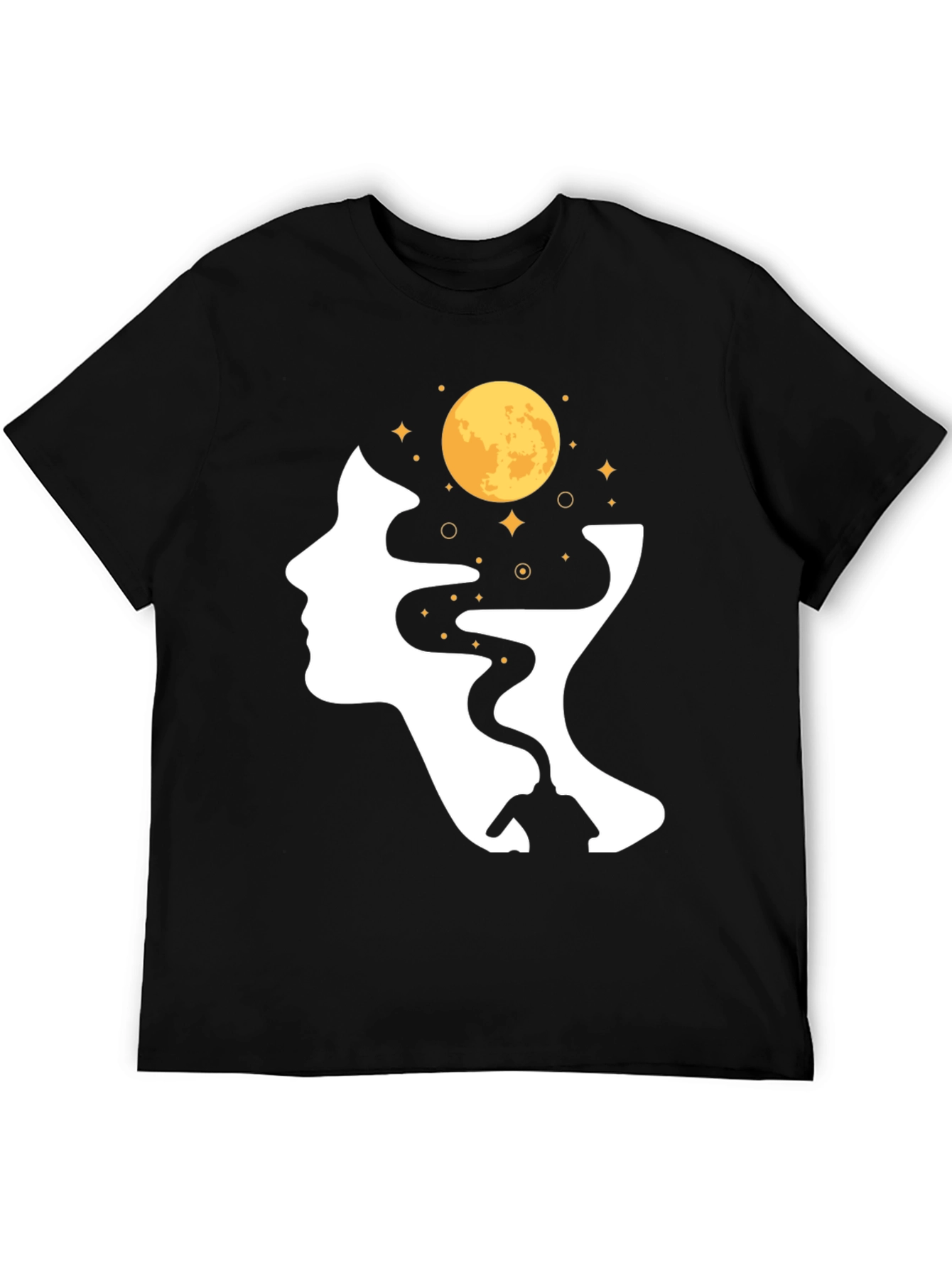 Moon Mind Graphic Tee - Unisex Black T-Shirt