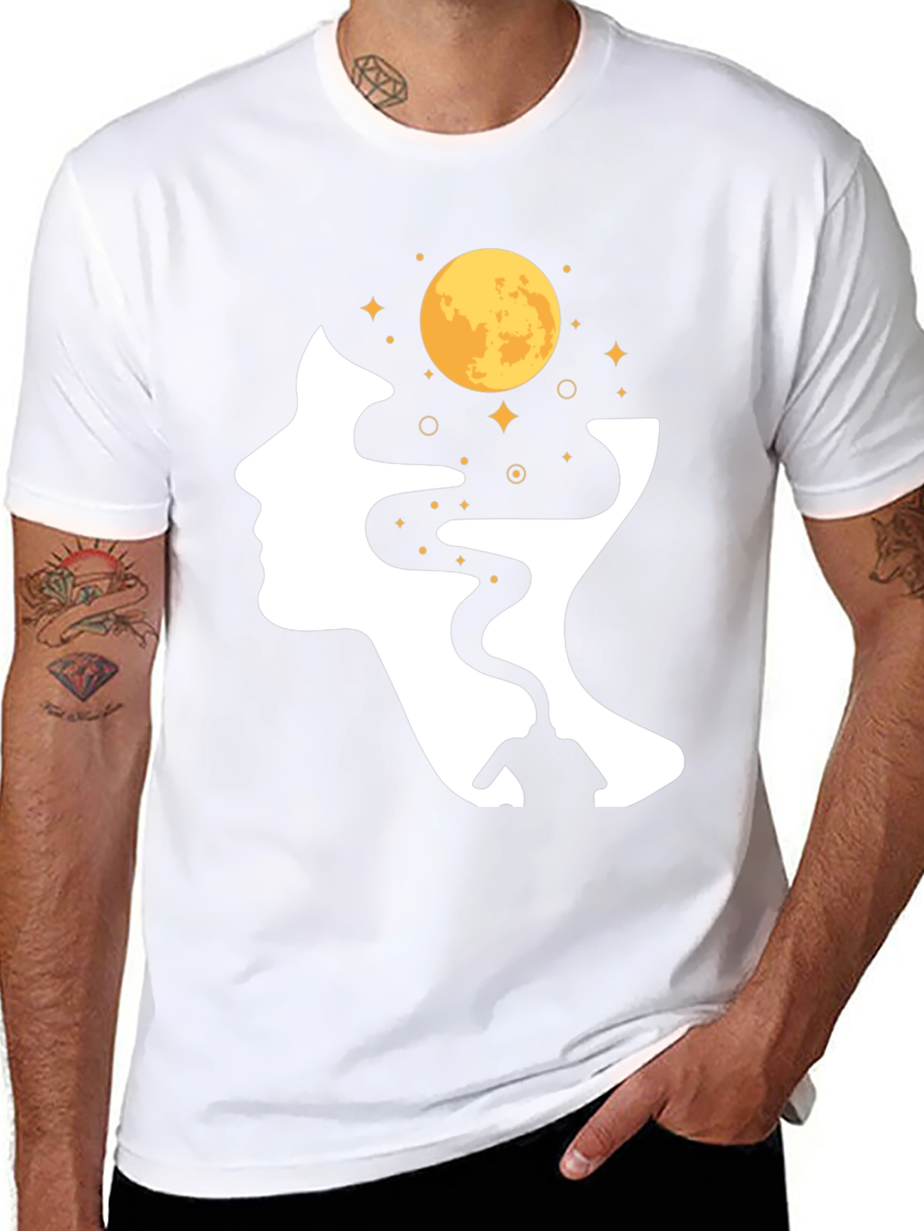 Moon Mind Graphic Tee - Unisex Black T-Shirt