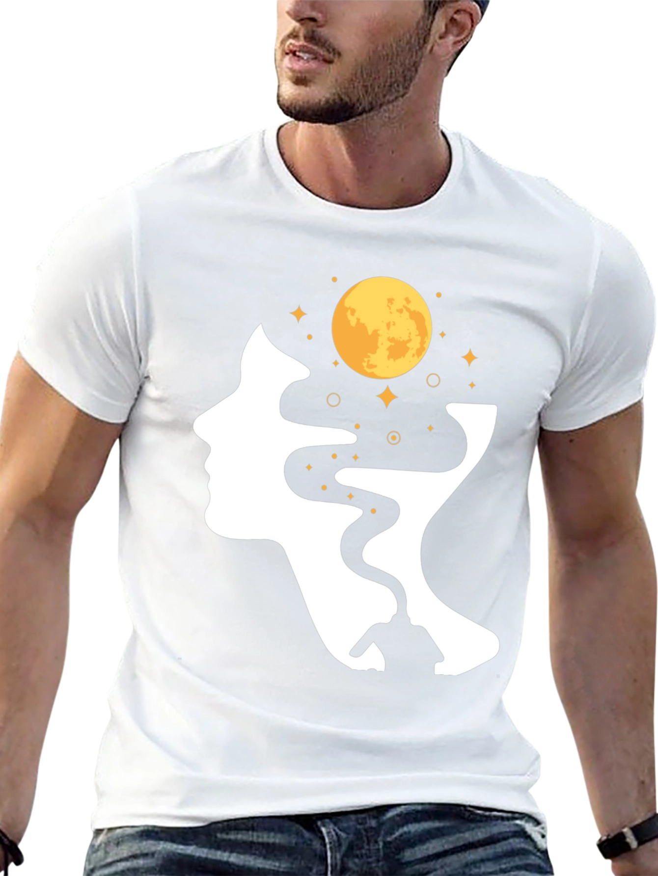 Moon Mind Graphic Tee - Unisex Black T-Shirt