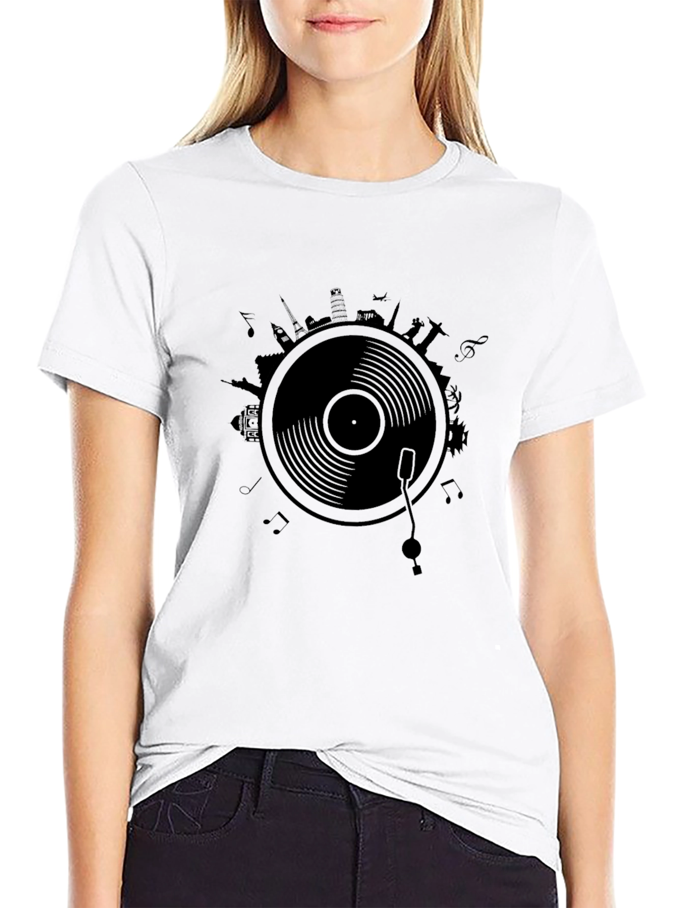 World Tour Vinyl Record Graphic Tee