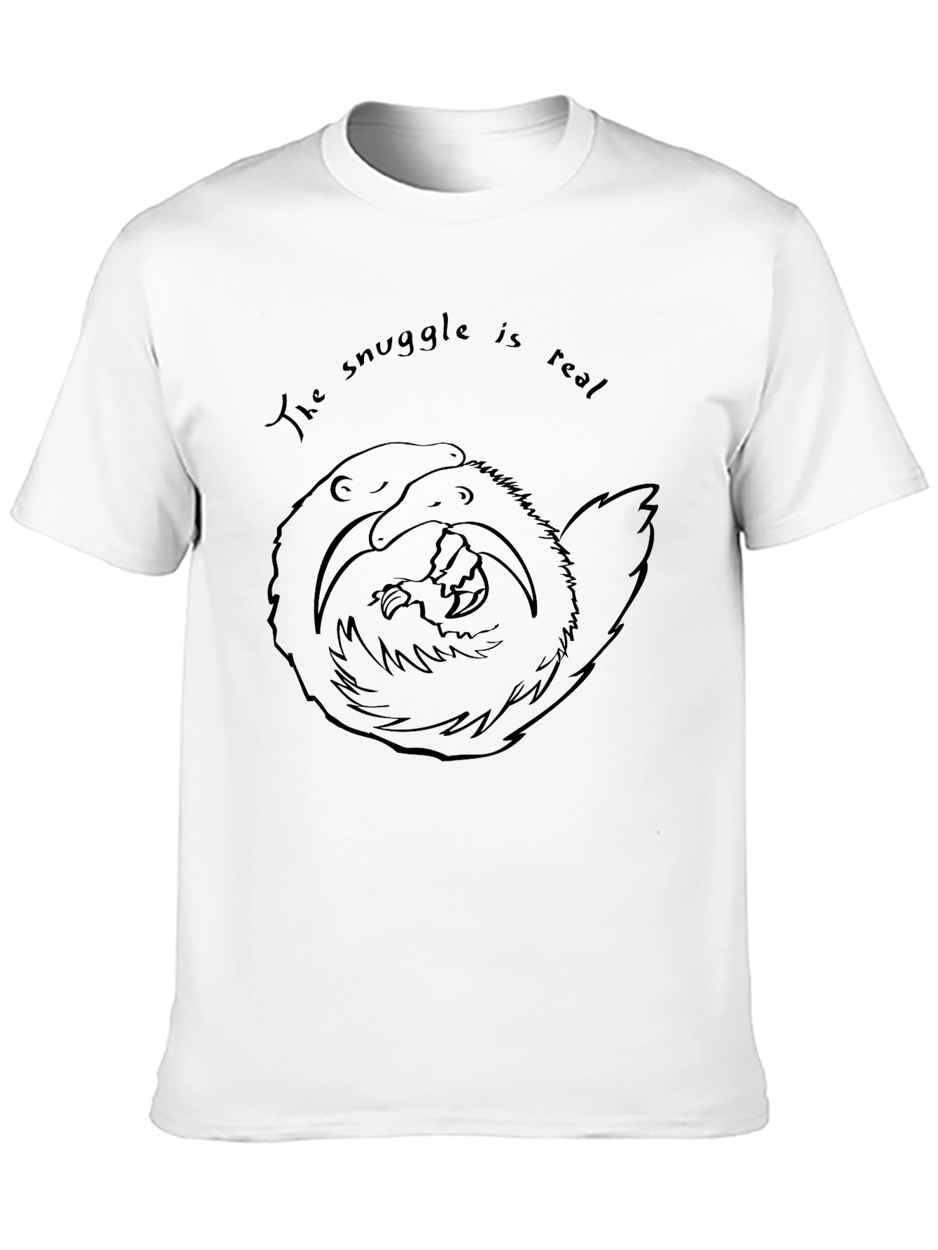 The Snuggle is Real Black Graphic Tee
