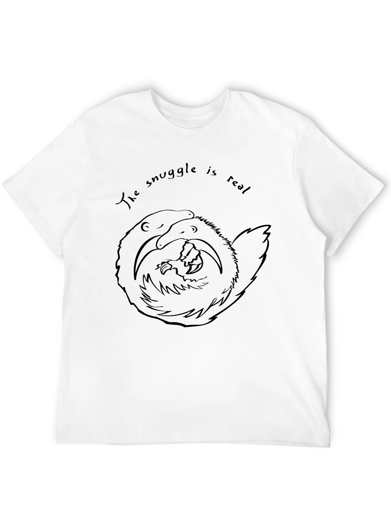 The Snuggle is Real Black Graphic Tee