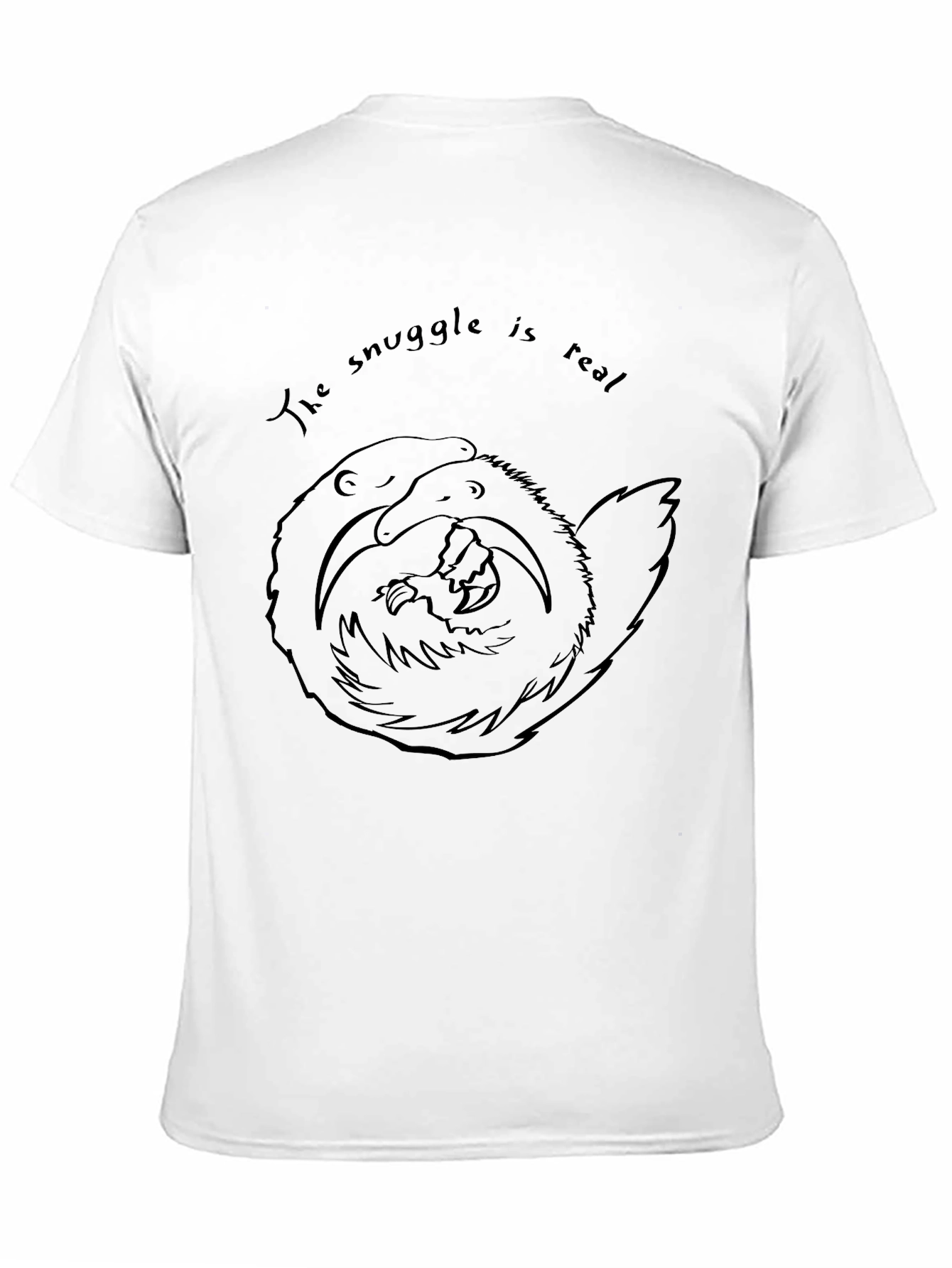 The Snuggle is Real Black Graphic Tee