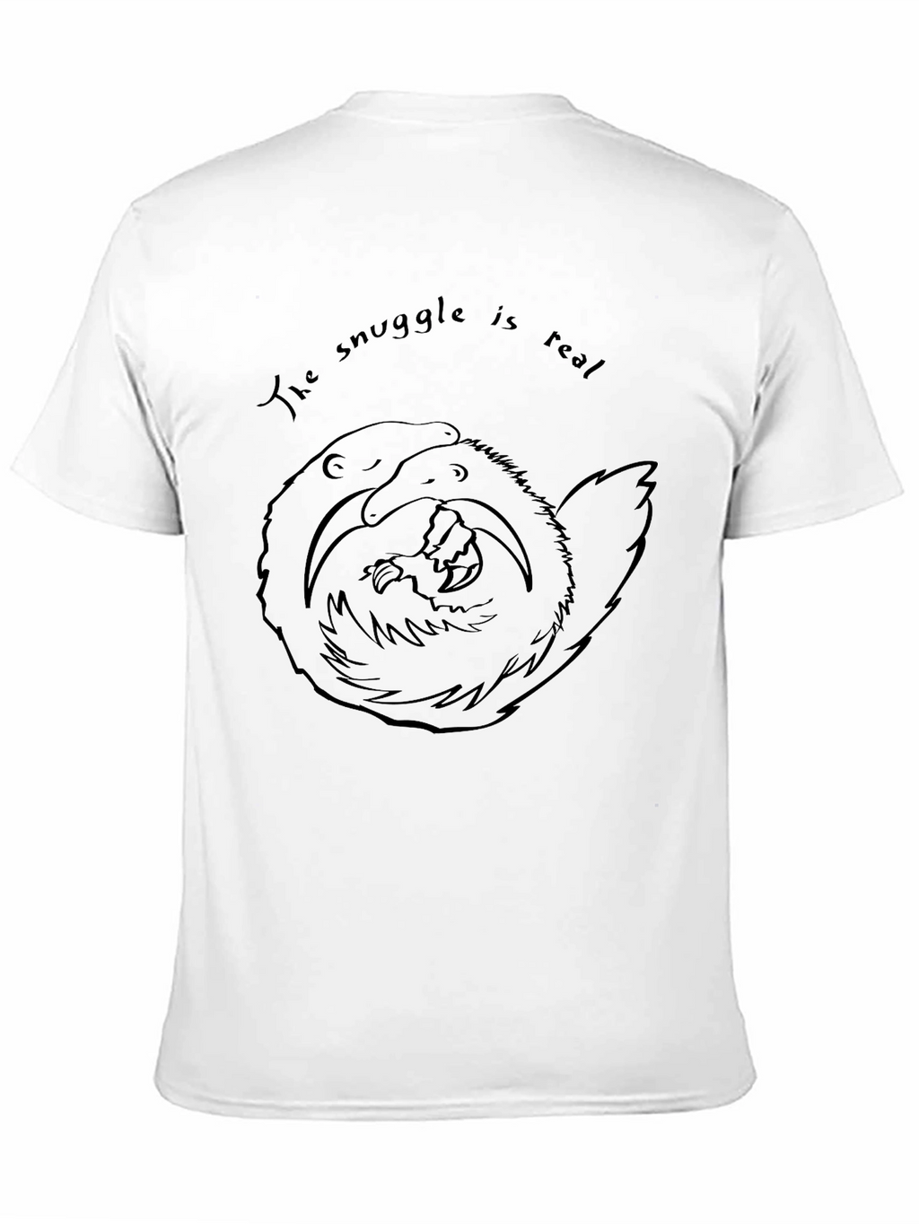 The Snuggle is Real Black Graphic Tee