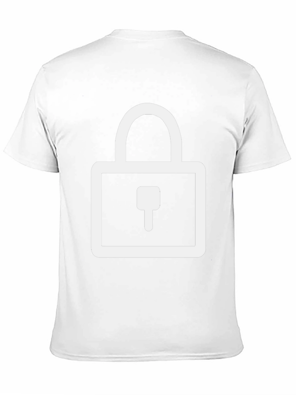 Modern Black T-Shirt with Padlock Graphic