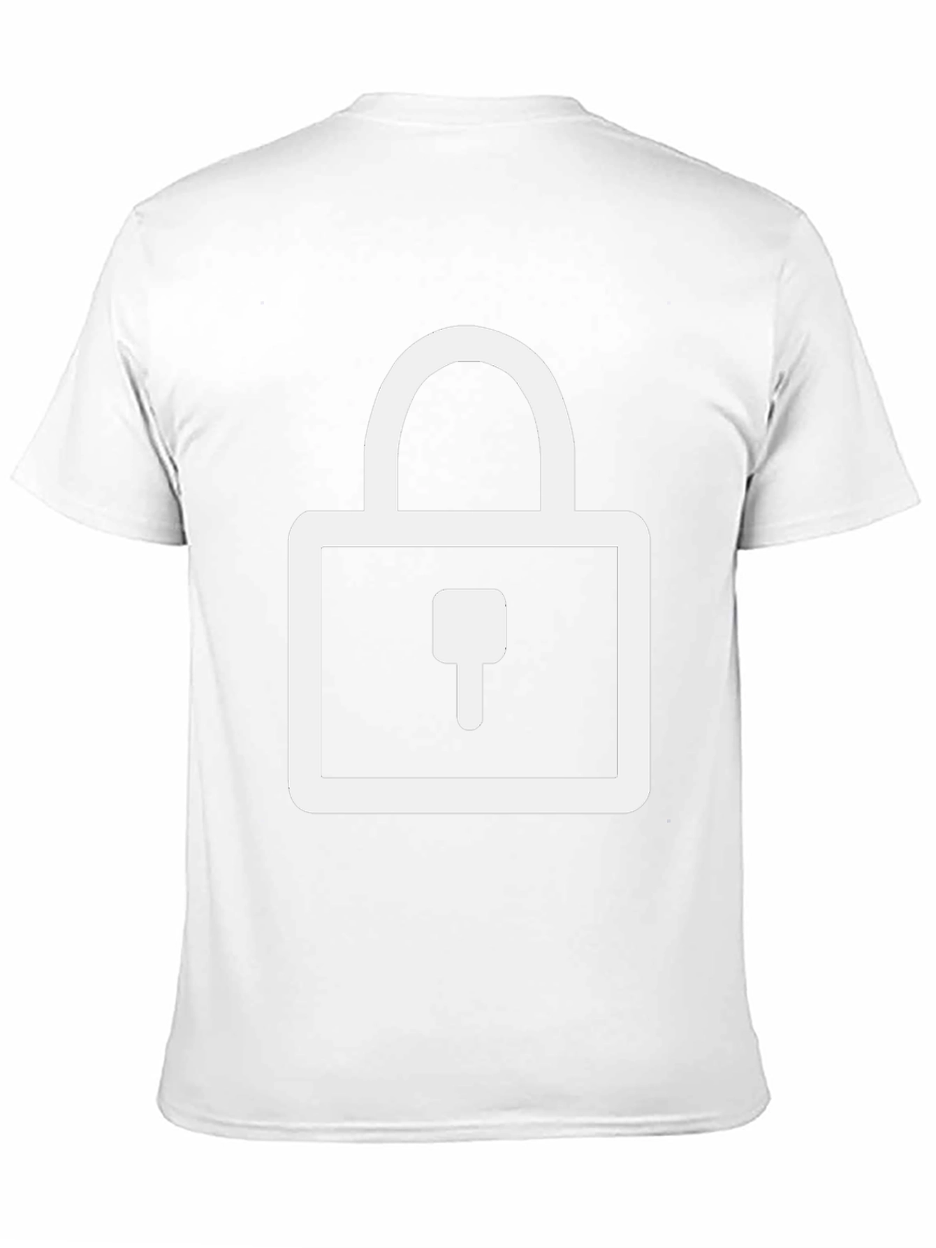 Modern Black T-Shirt with Padlock Graphic