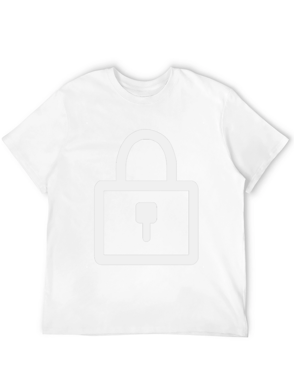 Modern Black T-Shirt with Padlock Graphic