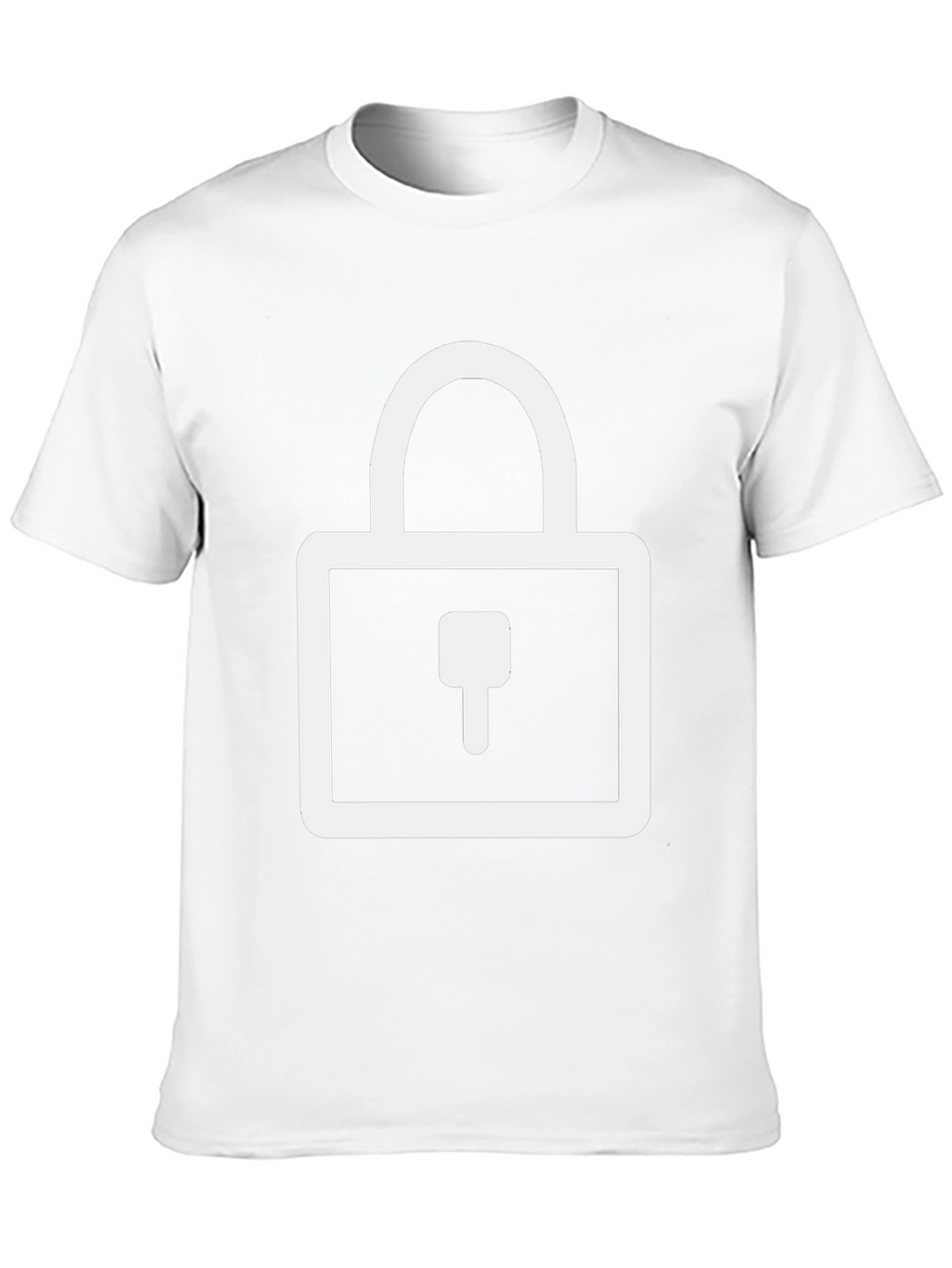 Modern Black T-Shirt with Padlock Graphic