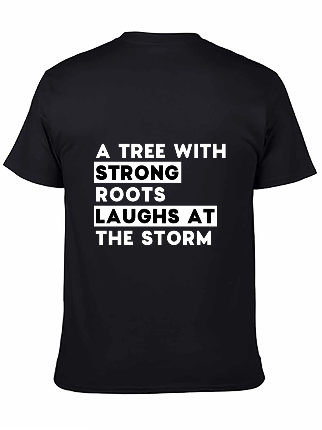 Strong Roots Tree Graphic Tee - Unisex Black T-Shirt