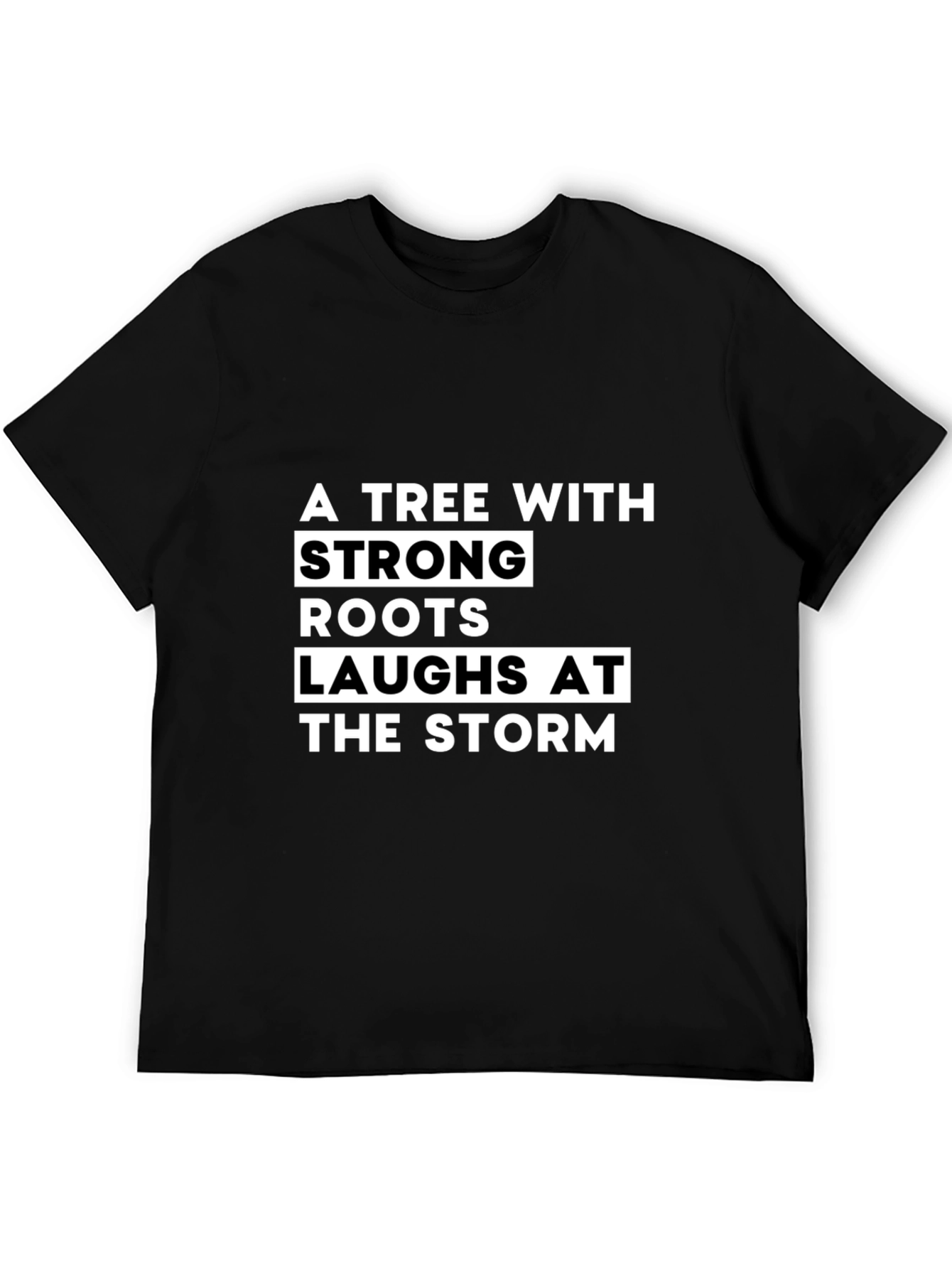 Strong Roots Tree Graphic Tee - Unisex Black T-Shirt