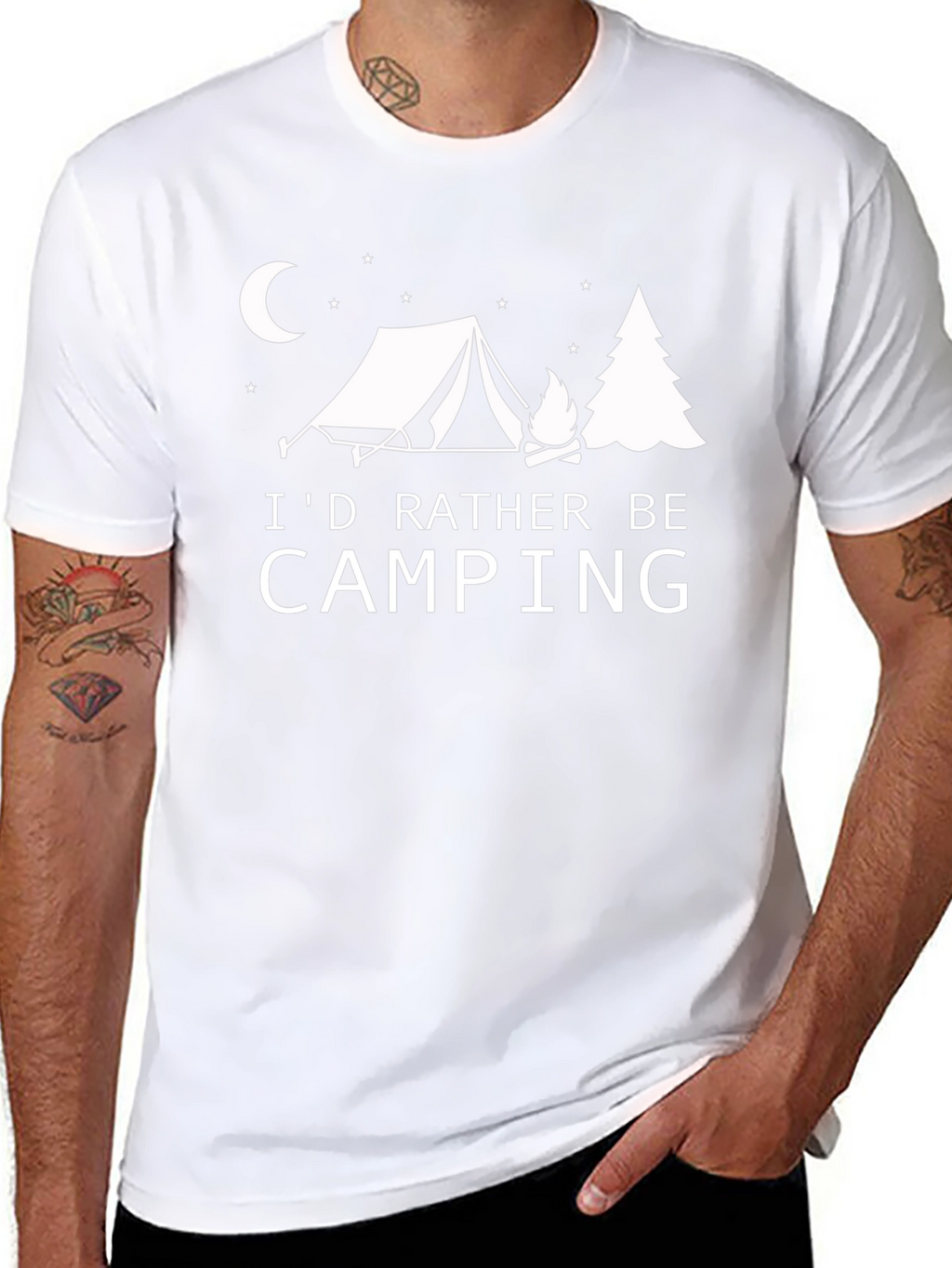 Camping Graphic T-Shirt: Id Rather Be Camping