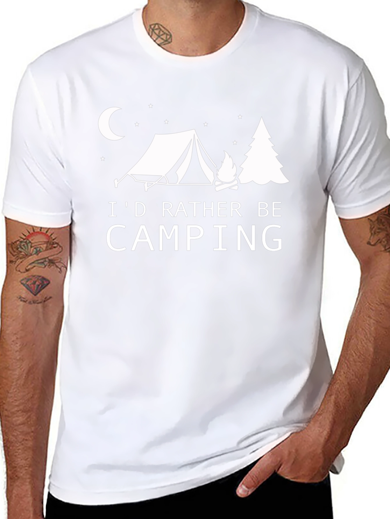 Camping Graphic T-Shirt: Id Rather Be Camping