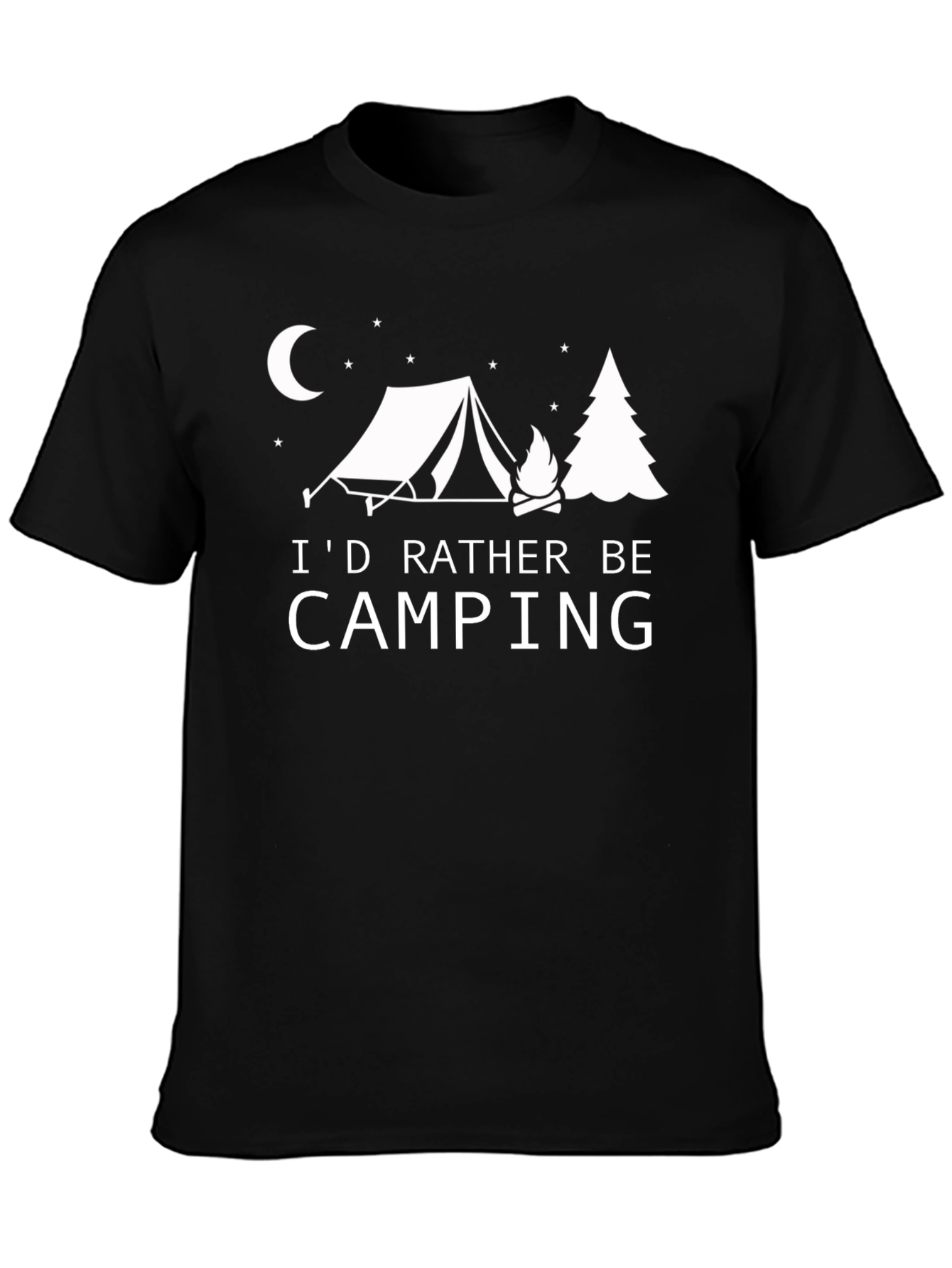 Camping Graphic T-Shirt: Id Rather Be Camping