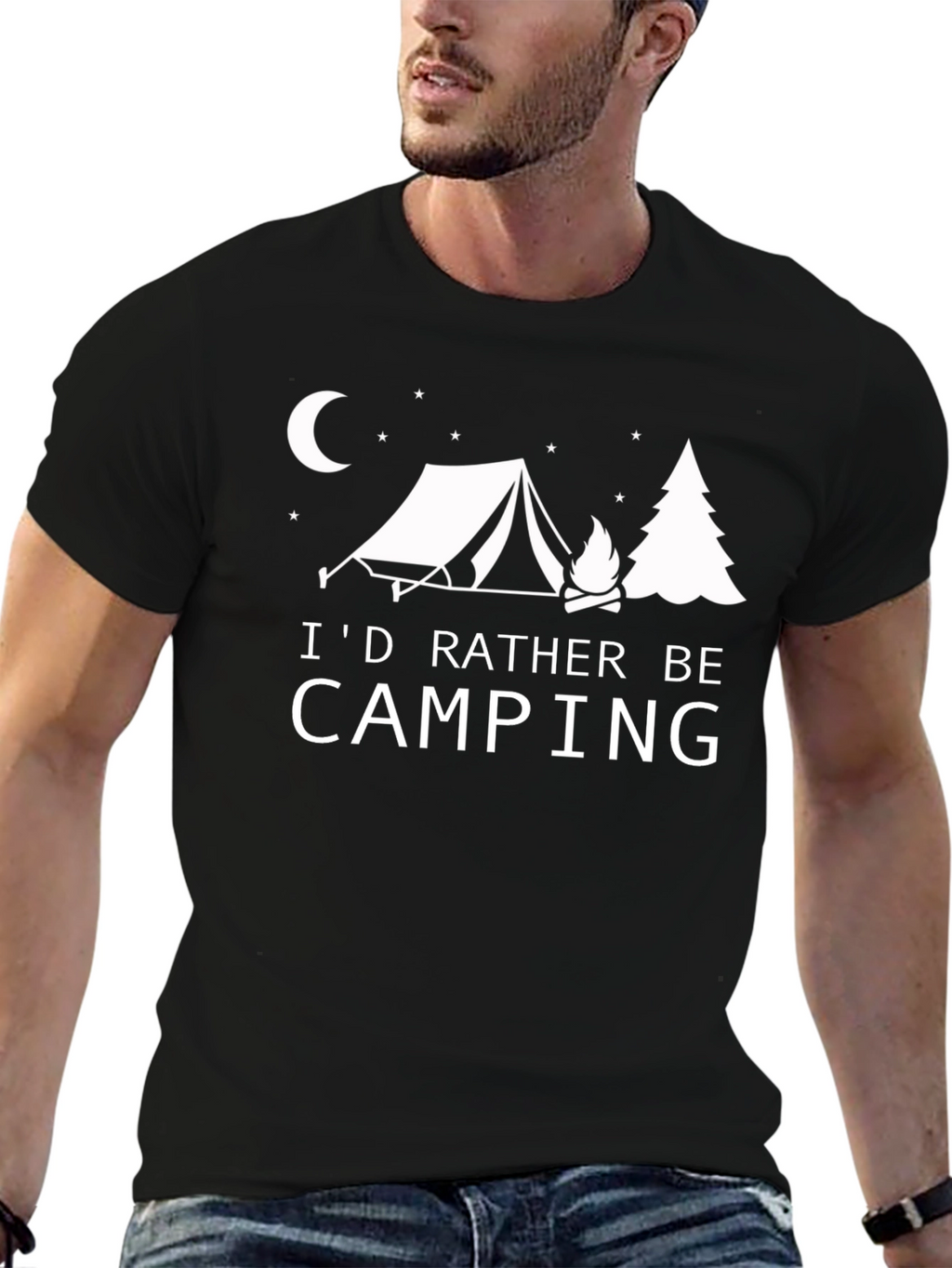 Camping Graphic T-Shirt: Id Rather Be Camping
