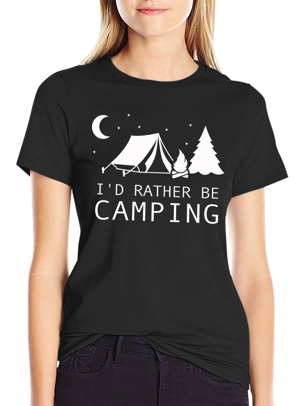 Camping Graphic T-Shirt: Id Rather Be Camping