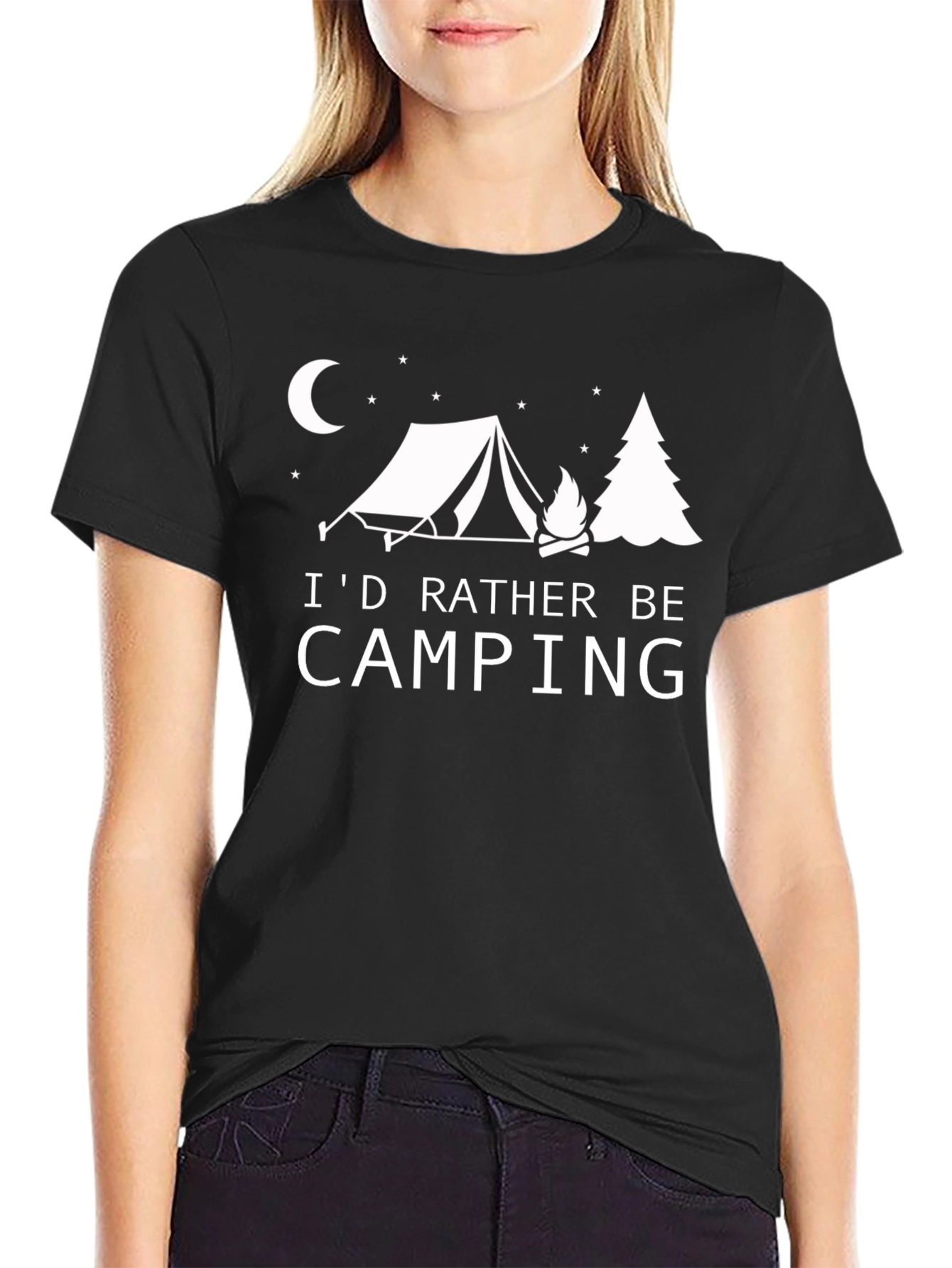 Camping Graphic T-Shirt: Id Rather Be Camping