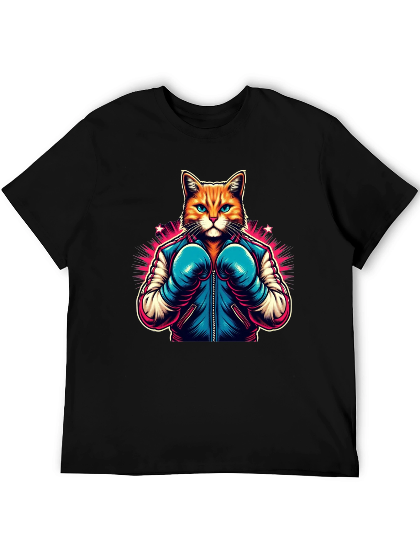 Boxer Cat Graphic Tee - Black T-Shirt