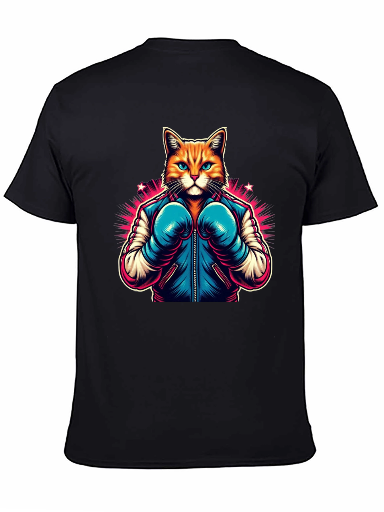 Boxer Cat Graphic Tee - Black T-Shirt
