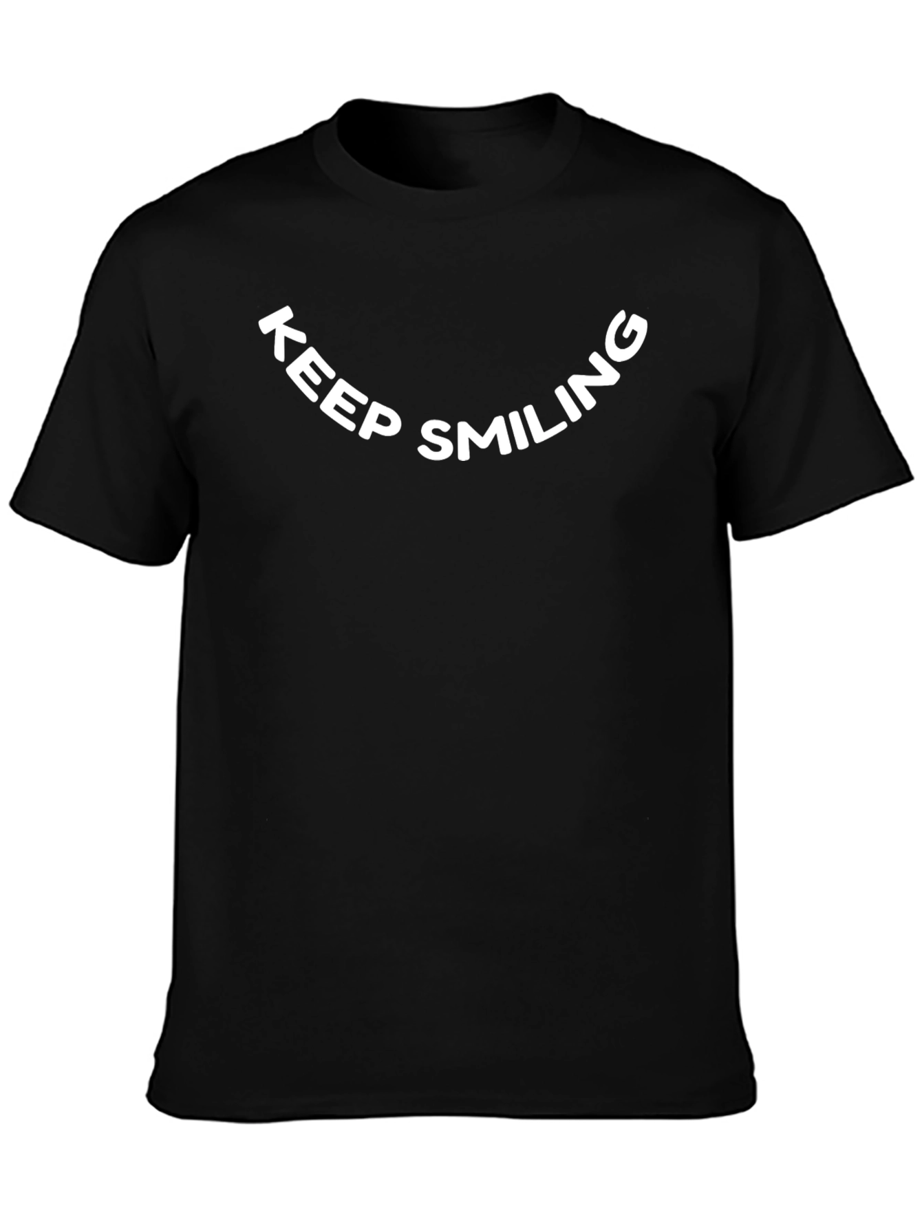 Keep Smiling Black Graphic Tee