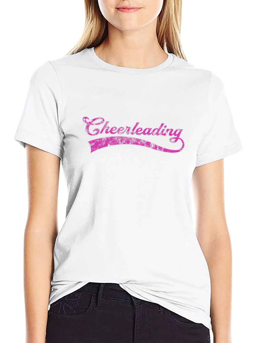 Cheerleading Pink Graphic T-Shirt
