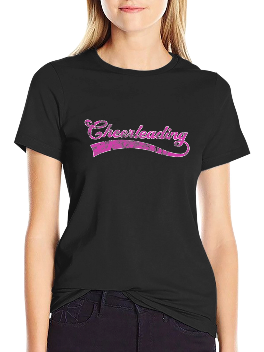 Cheerleading Pink Graphic T-Shirt