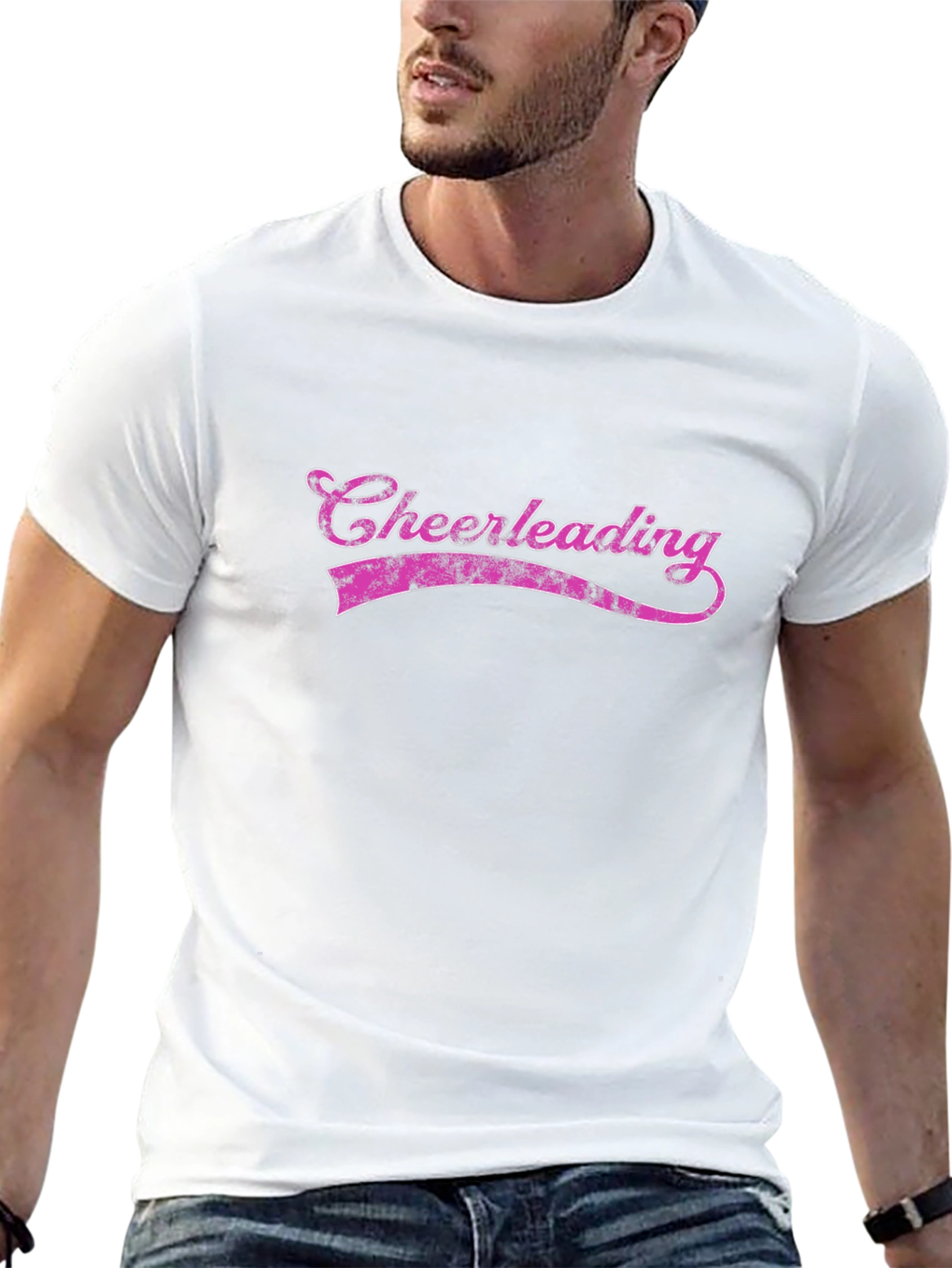 Cheerleading Pink Graphic T-Shirt