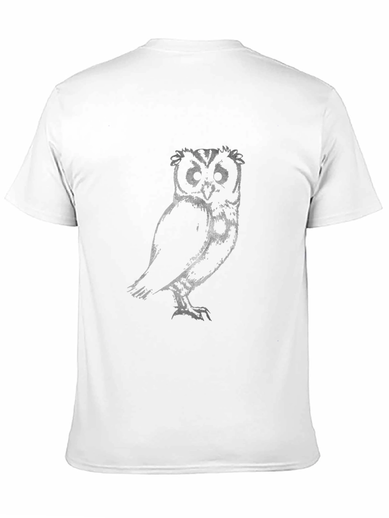 Cool Owl Graphic Print Black T-Shirt