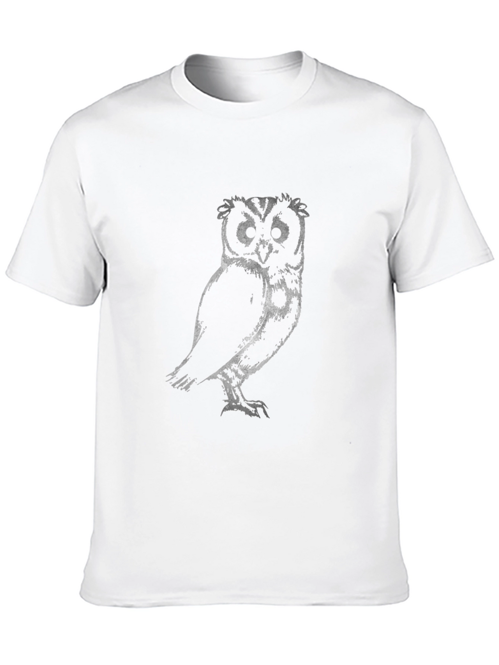 Cool Owl Graphic Print Black T-Shirt