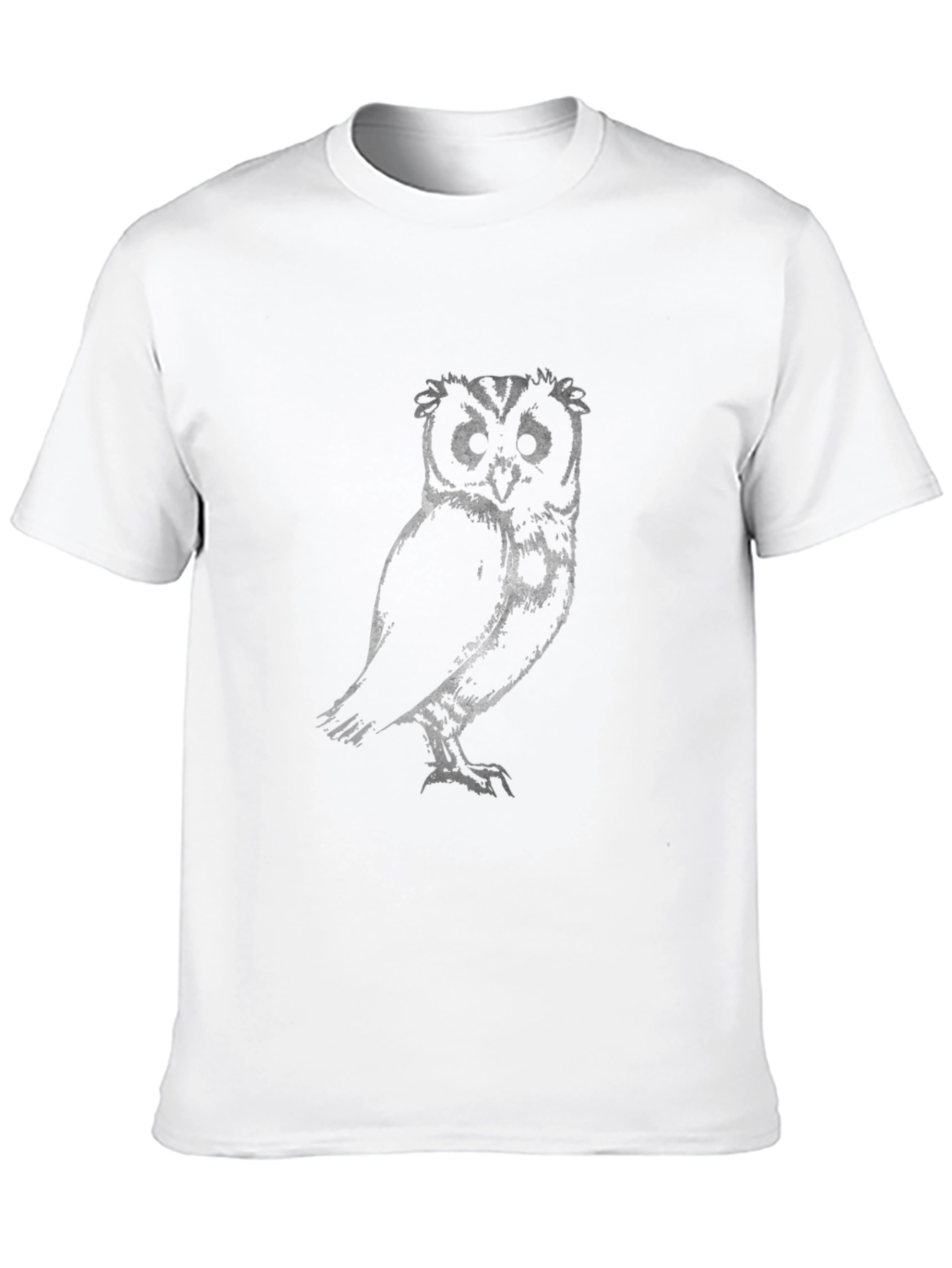 Cool Owl Graphic Print Black T-Shirt