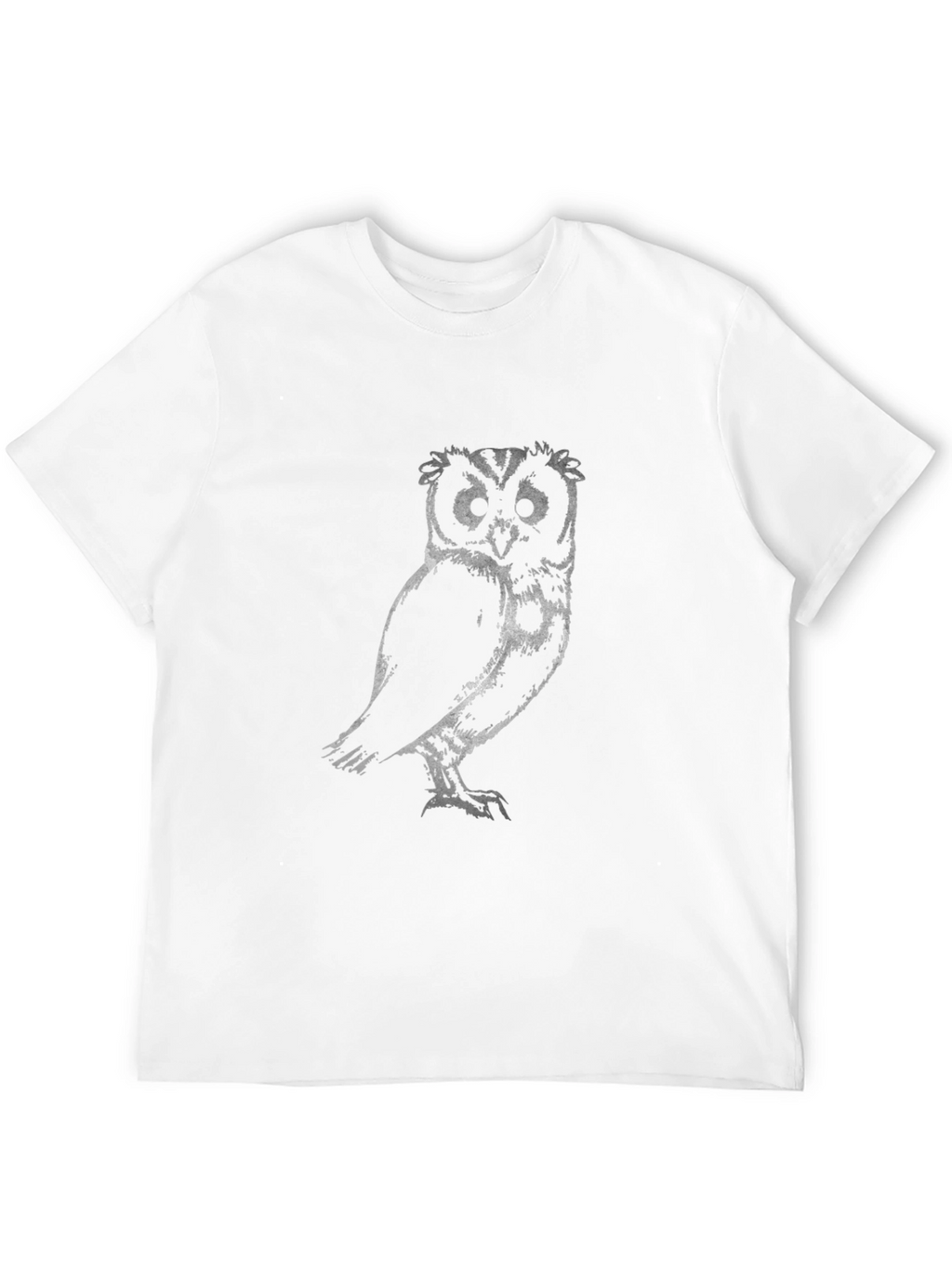 Cool Owl Graphic Print Black T-Shirt