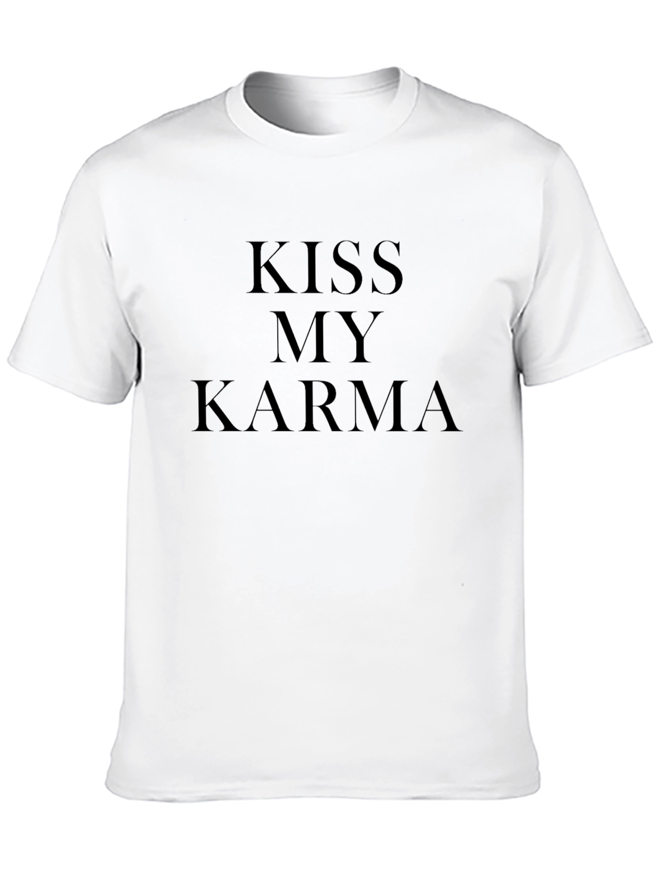 Kiss My Karma Black Graphic Tee - Trendy Slogan Shirt