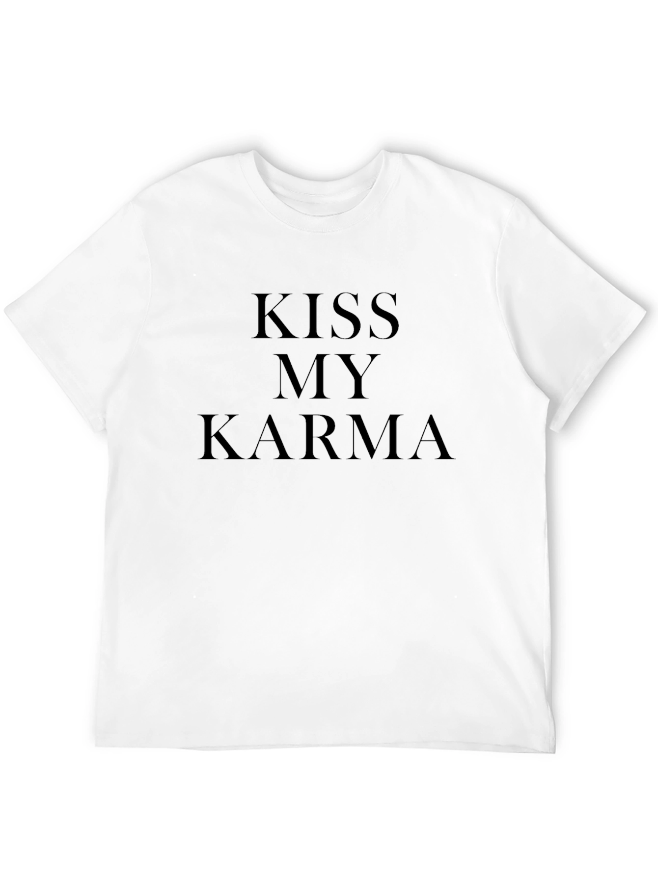 Kiss My Karma Black Graphic Tee - Trendy Slogan Shirt