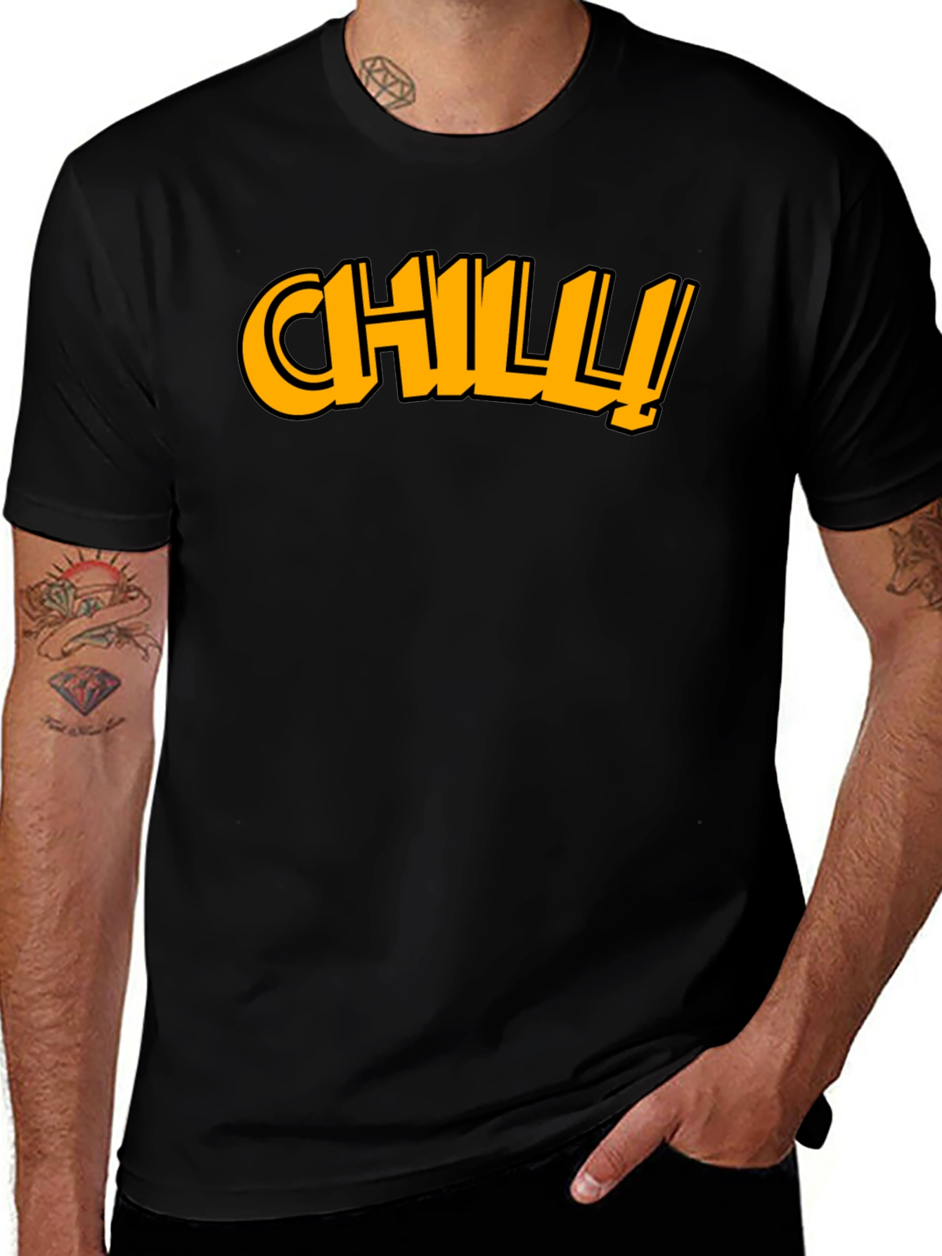 Chill Graphic Tee - Cool & Casual Black T-Shirt