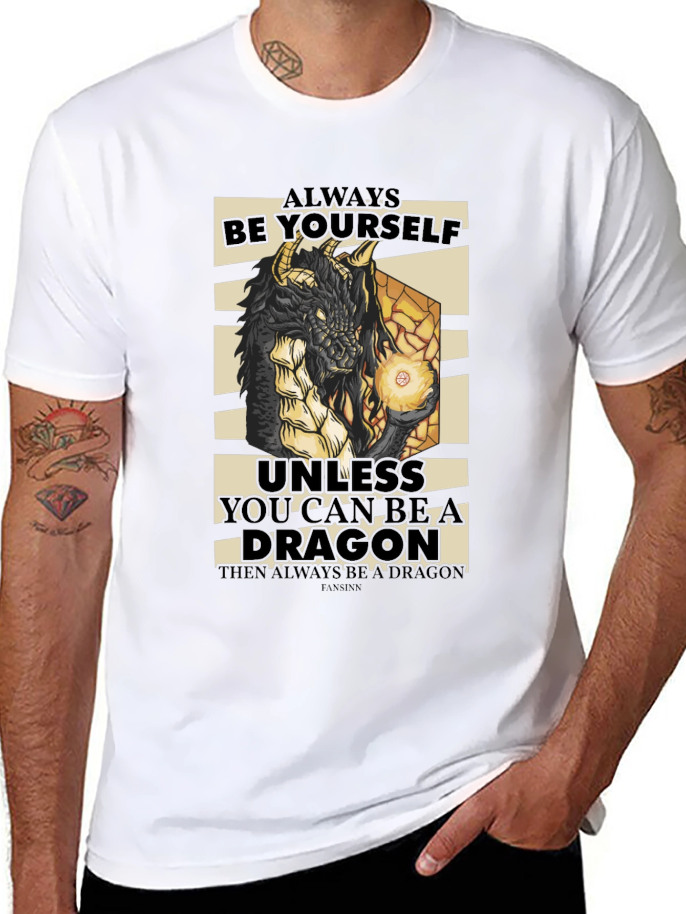 Dragon Graphic Tee - Always Be Yourself T-Shirt