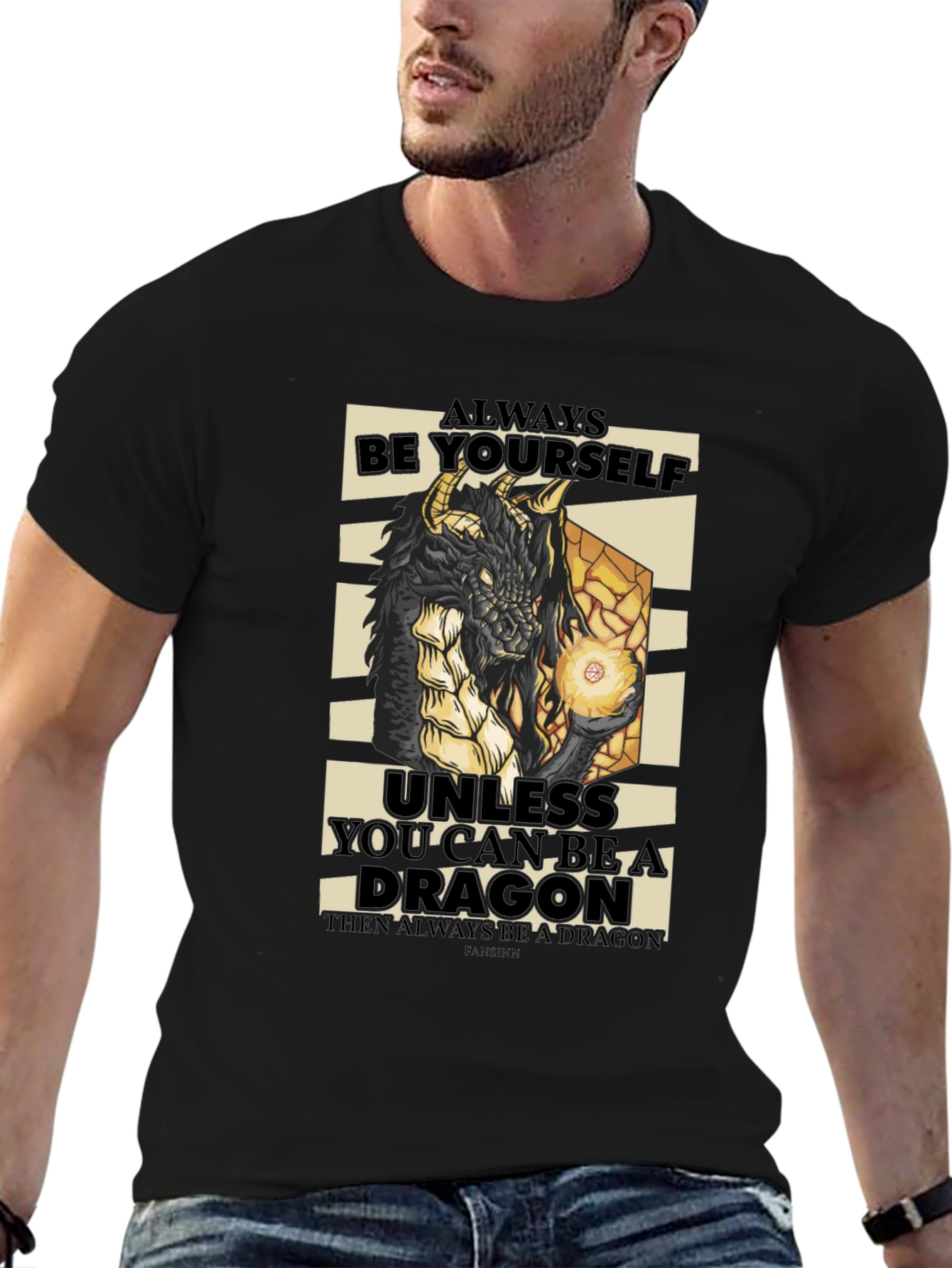 Dragon Graphic Tee - Always Be Yourself T-Shirt