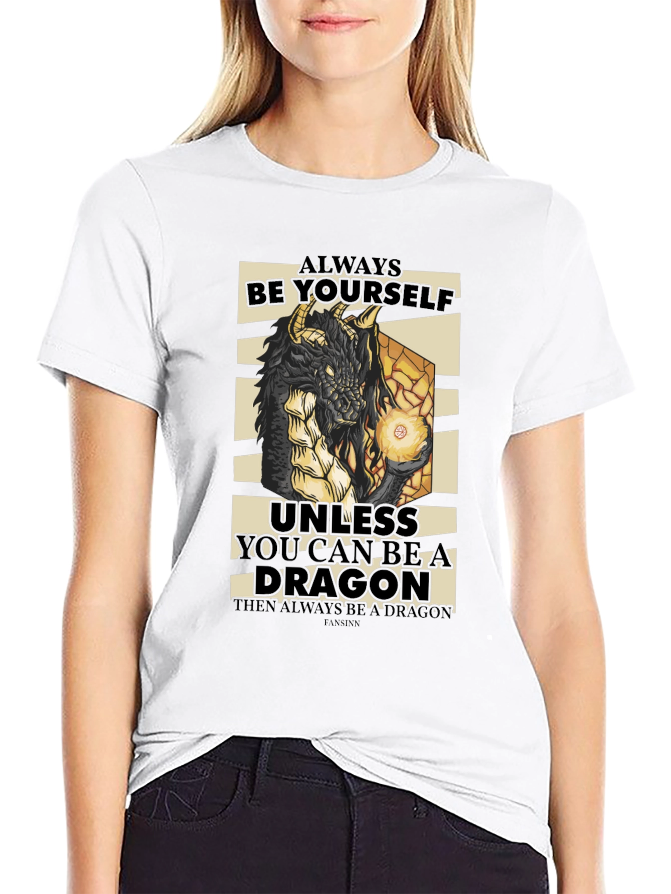 Dragon Graphic Tee - Always Be Yourself T-Shirt