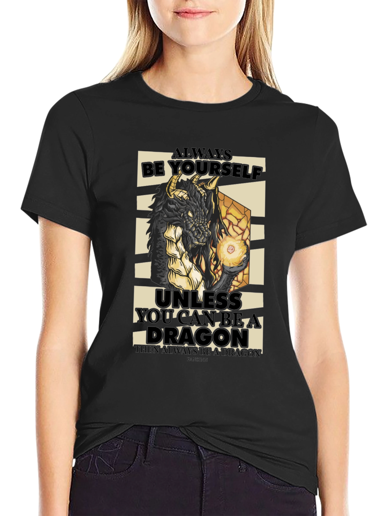 Dragon Graphic Tee - Always Be Yourself T-Shirt