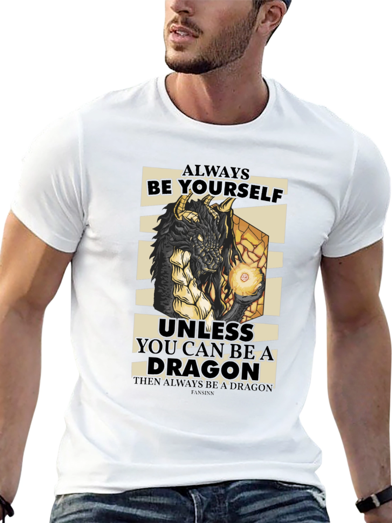 Dragon Graphic Tee - Always Be Yourself T-Shirt
