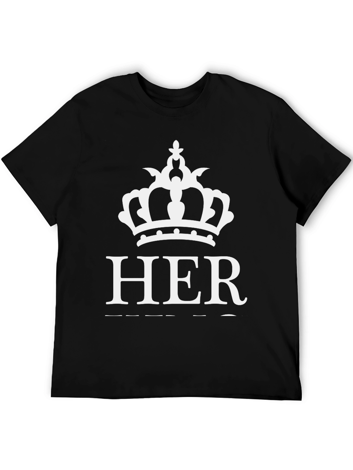 Queens HER Black Graphic Tee for Women