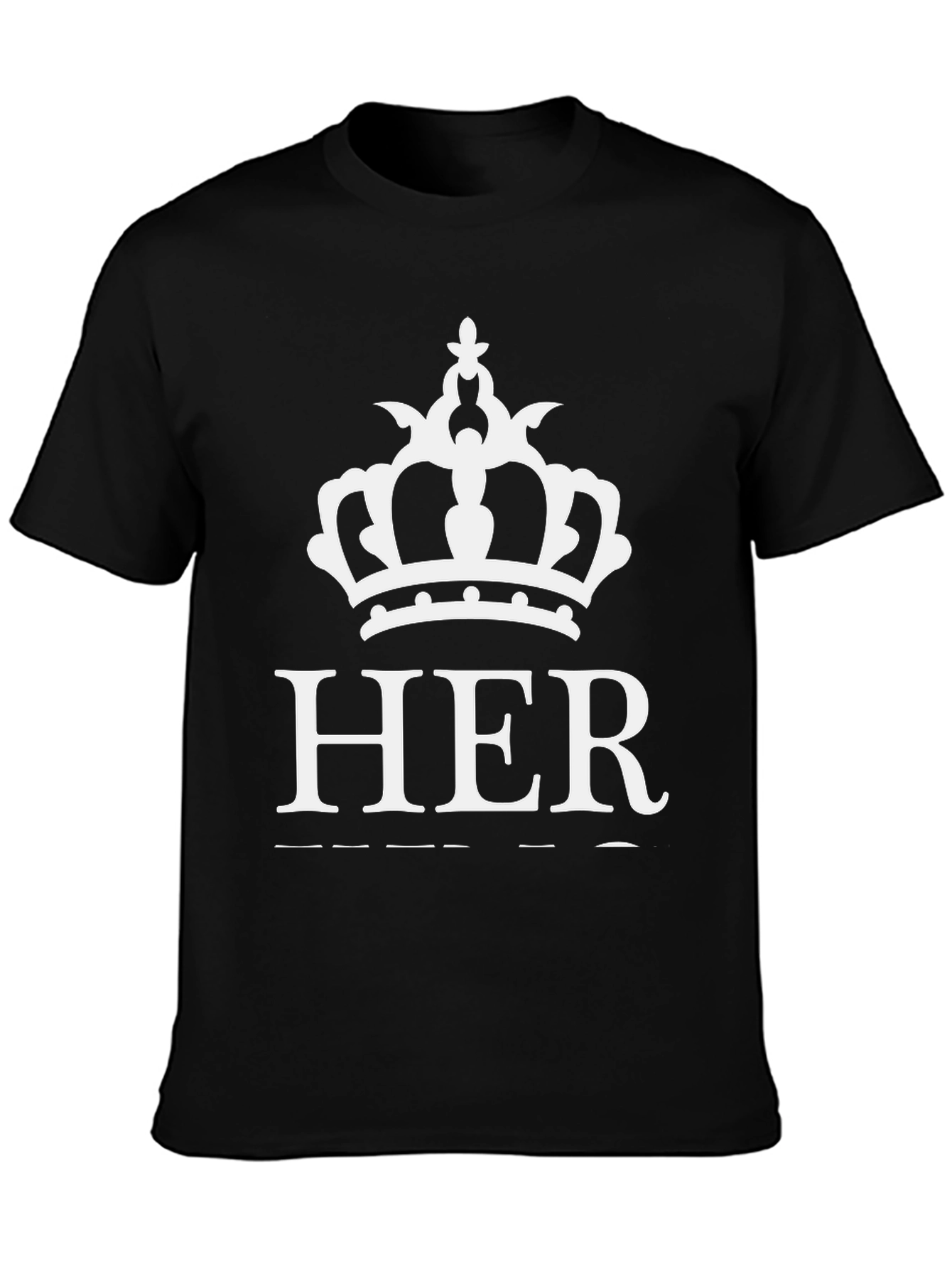 Queens HER Black Graphic Tee for Women