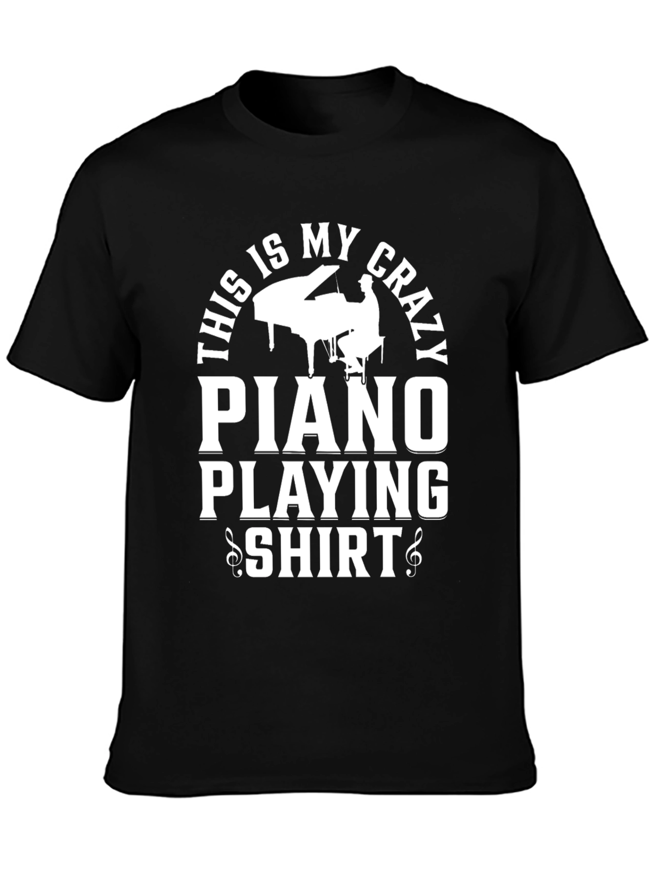 Crazy Piano Playing T-Shirt - Musician Apparel