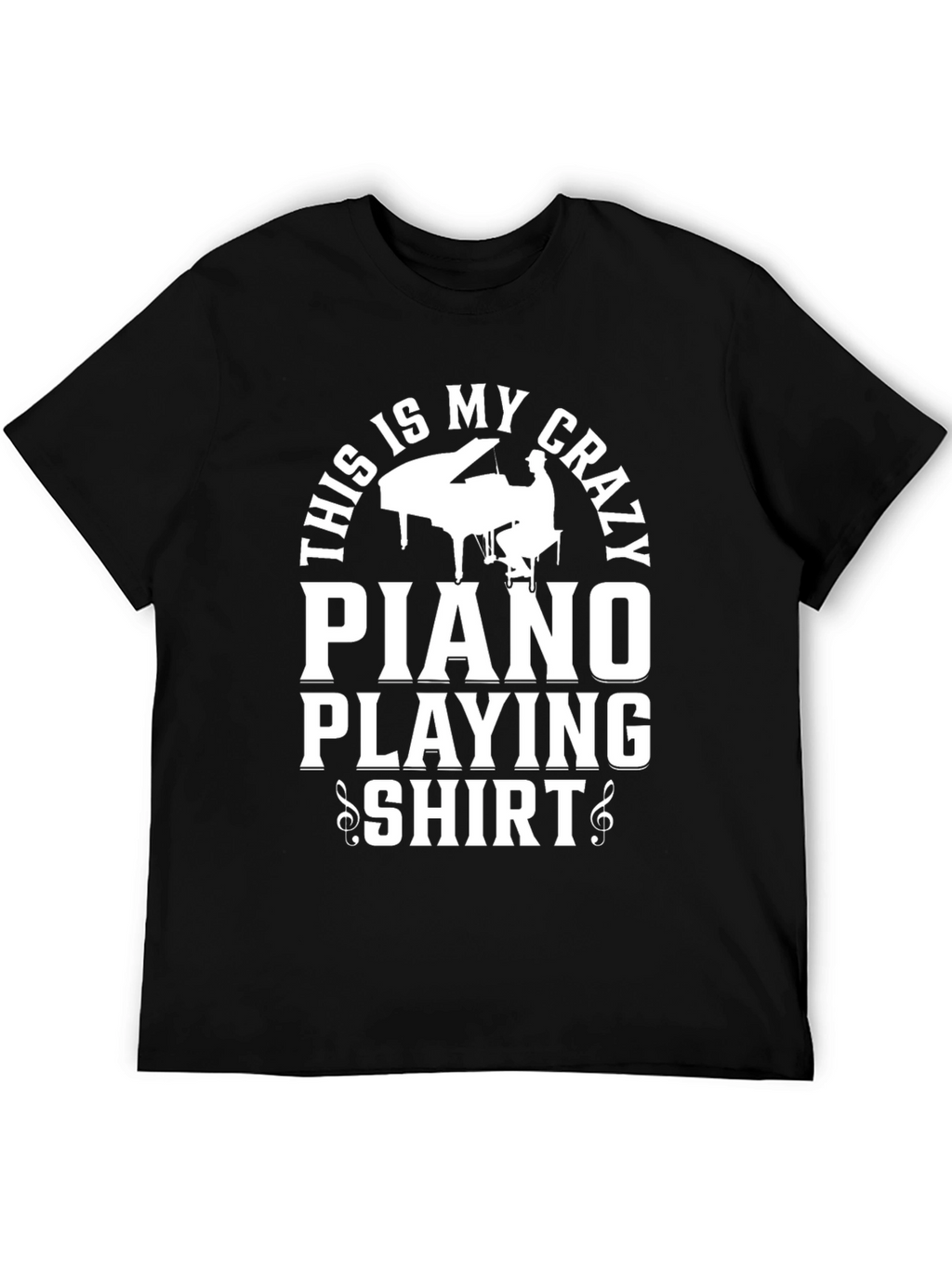 Crazy Piano Playing T-Shirt - Musician Apparel