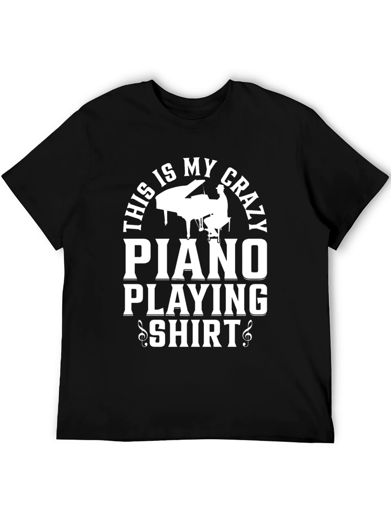 Crazy Piano Playing T-Shirt - Musician Apparel