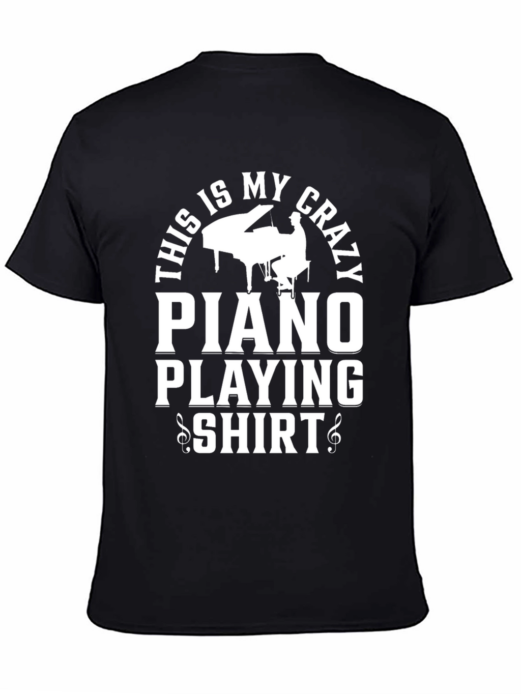 Crazy Piano Playing T-Shirt - Musician Apparel