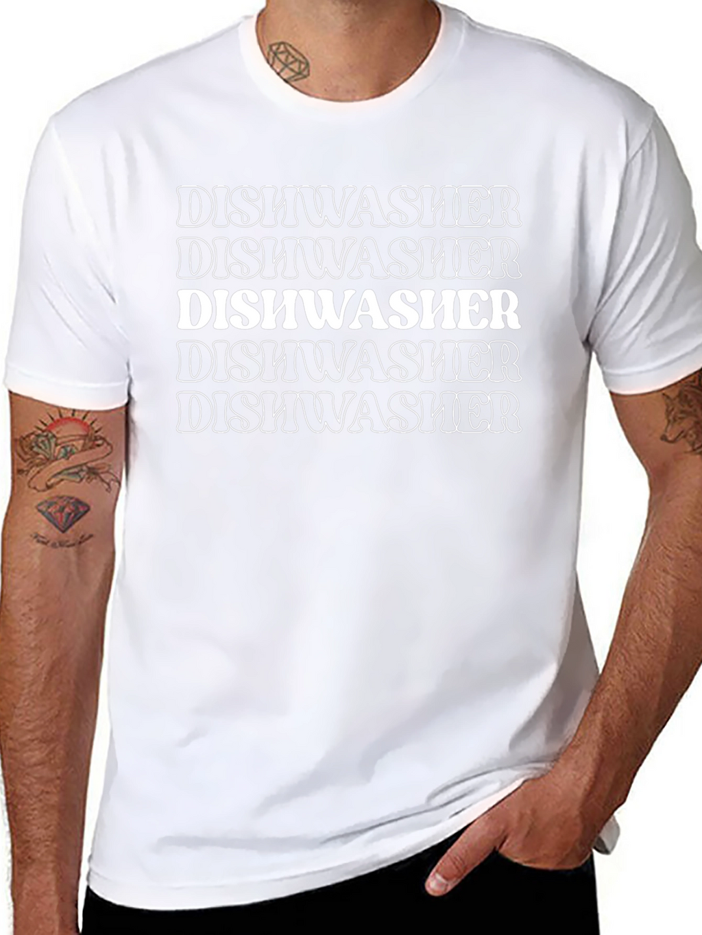 Dishwasher Graphic Tee - Trendy Statement Shirt