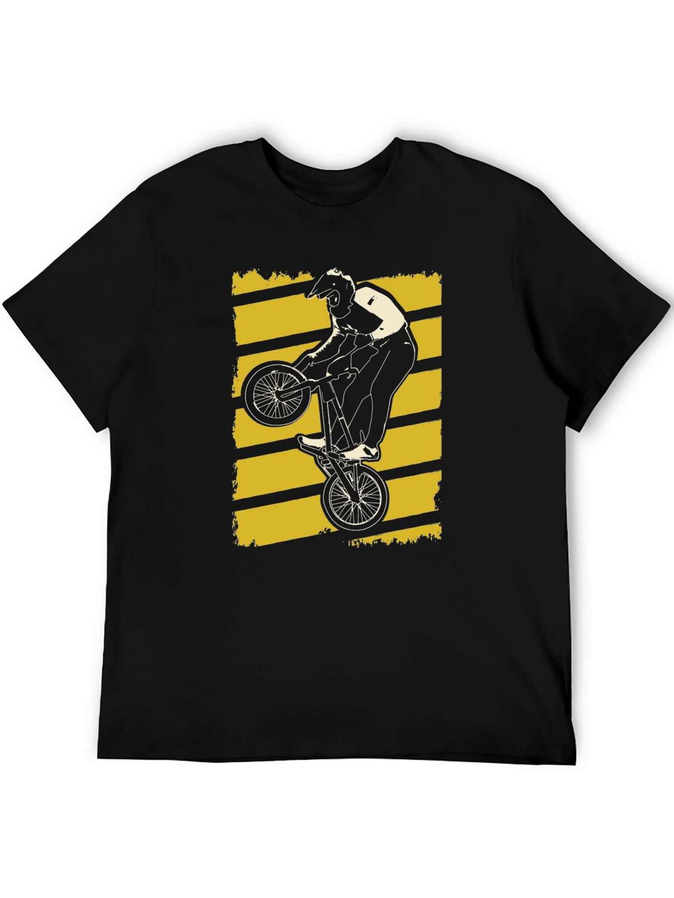 BMX Rider Graphic Tee - Black Cotton T-Shirt